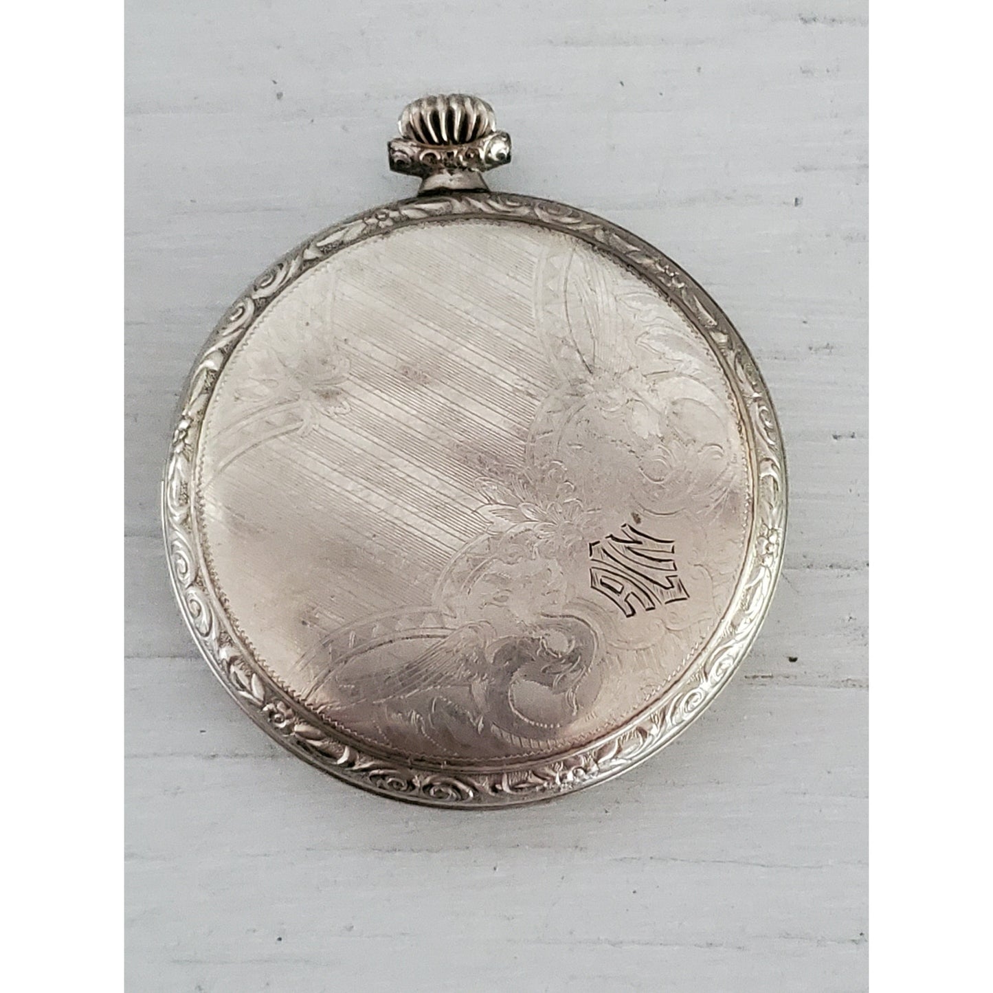 Antique Elgin Silver tone Pocket Watch - For Parts or Repair