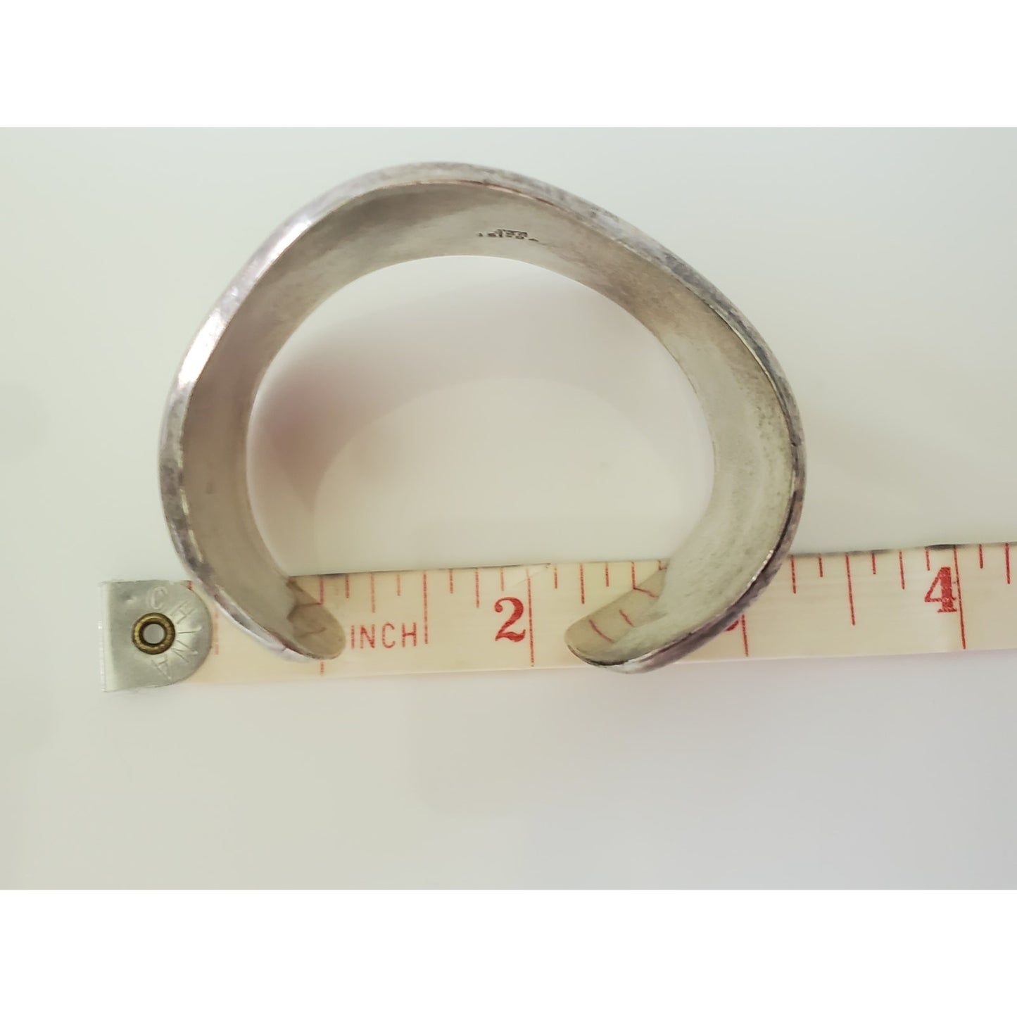 Vintage Taxco Mexico Modernist Sterling Silver Wave Cuff Bracelet