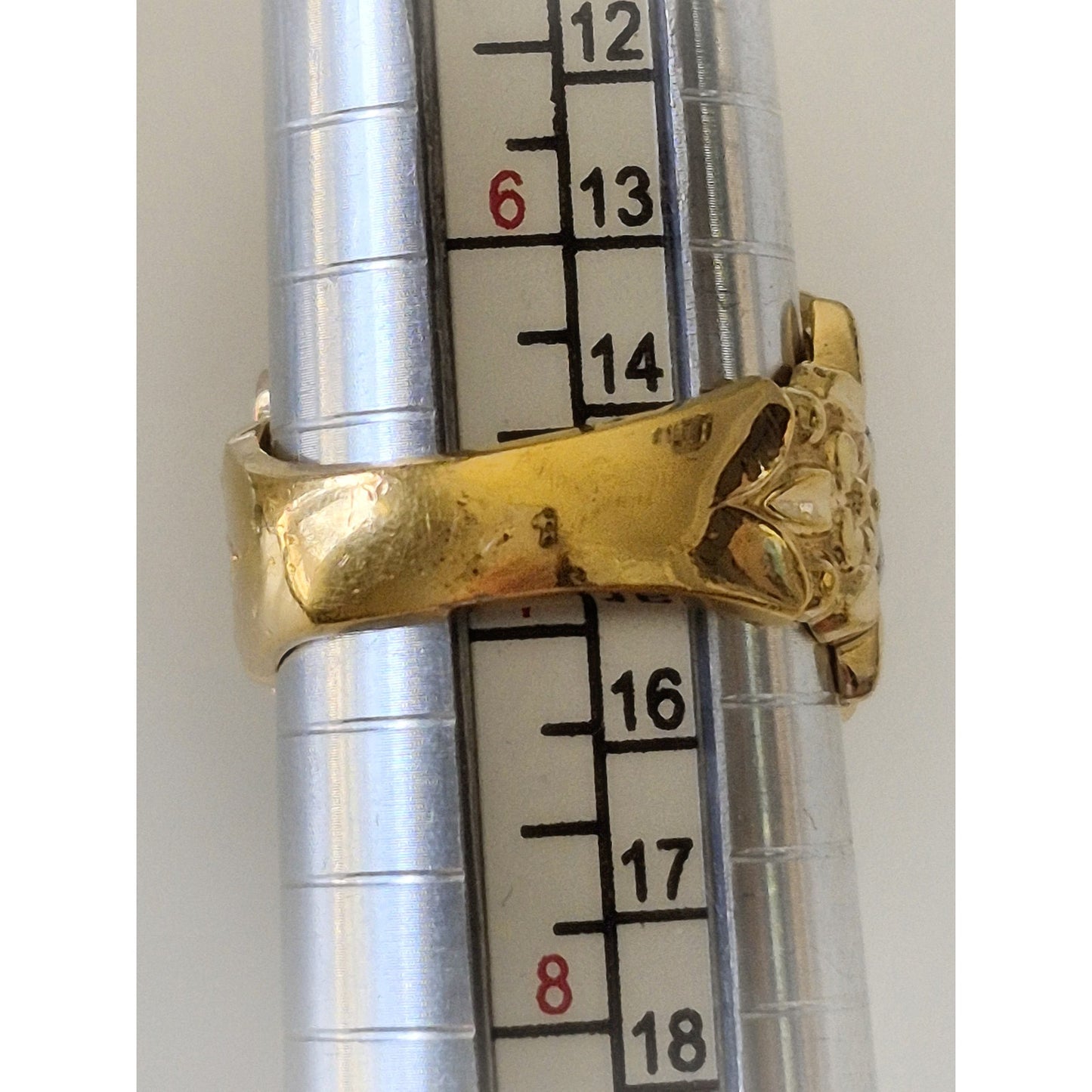 Vintage Gold Plated Victorian Style Enamel Roses Ring by Park Lane
