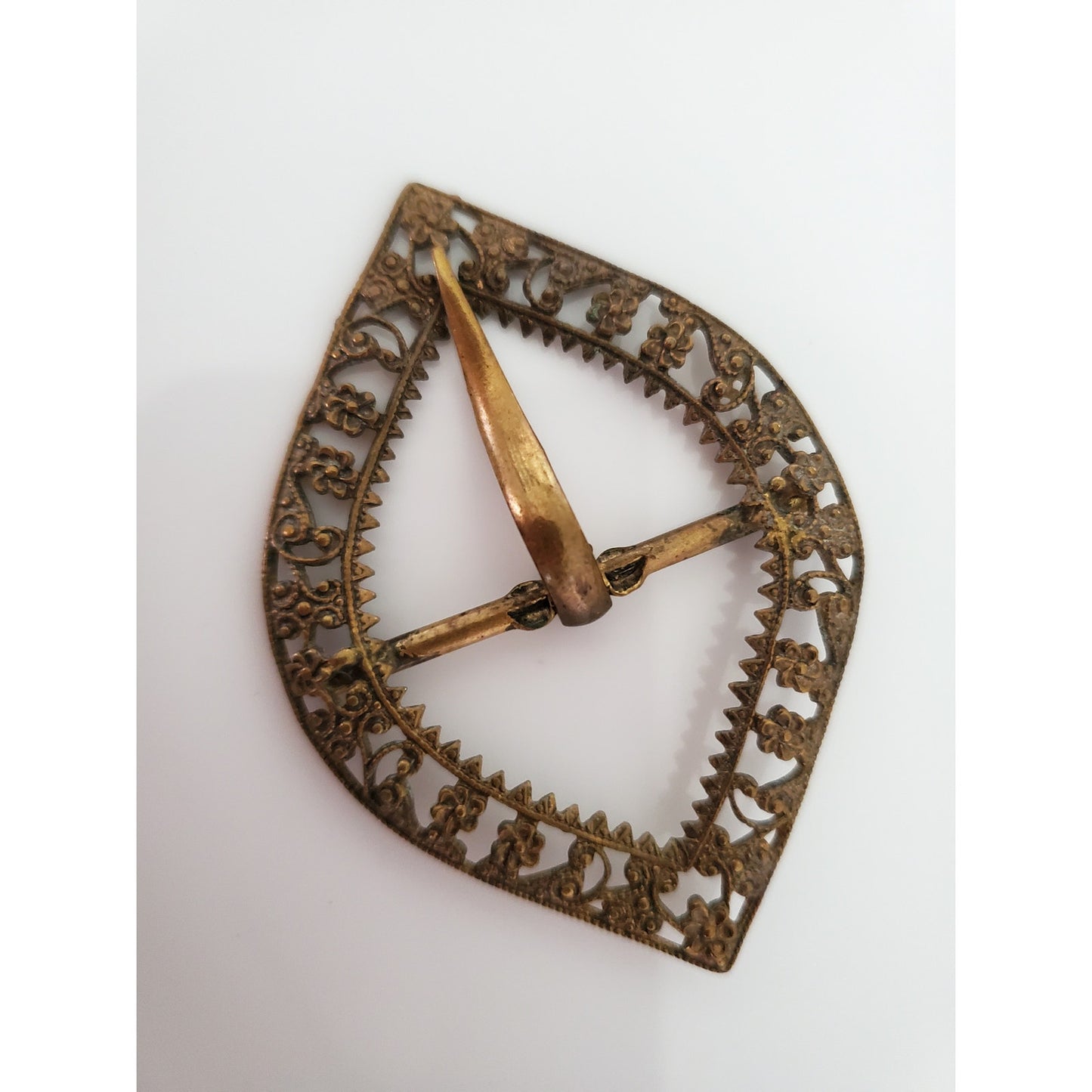 Antique Victorian Brass Ladies Belt Buckle