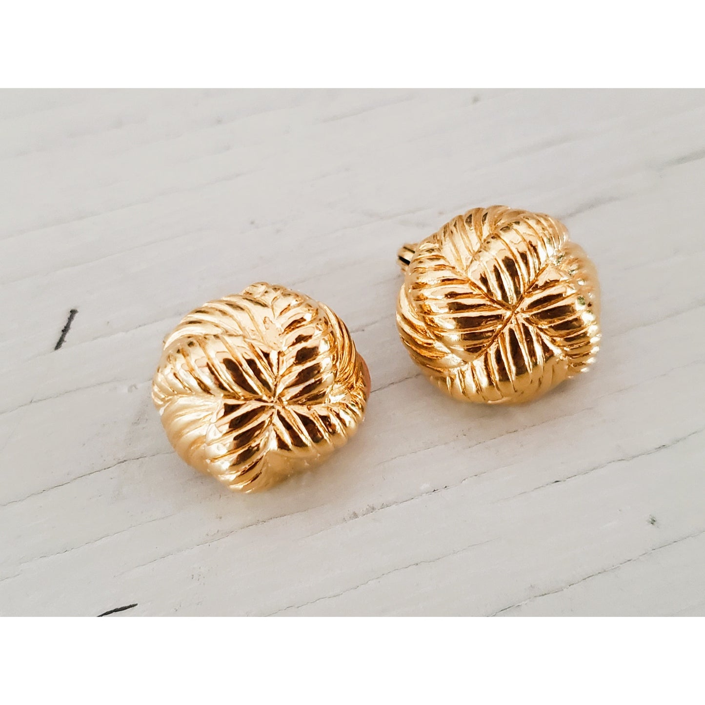 Vintage Lot of Gold Tone Napier Designer Clip On Earrings