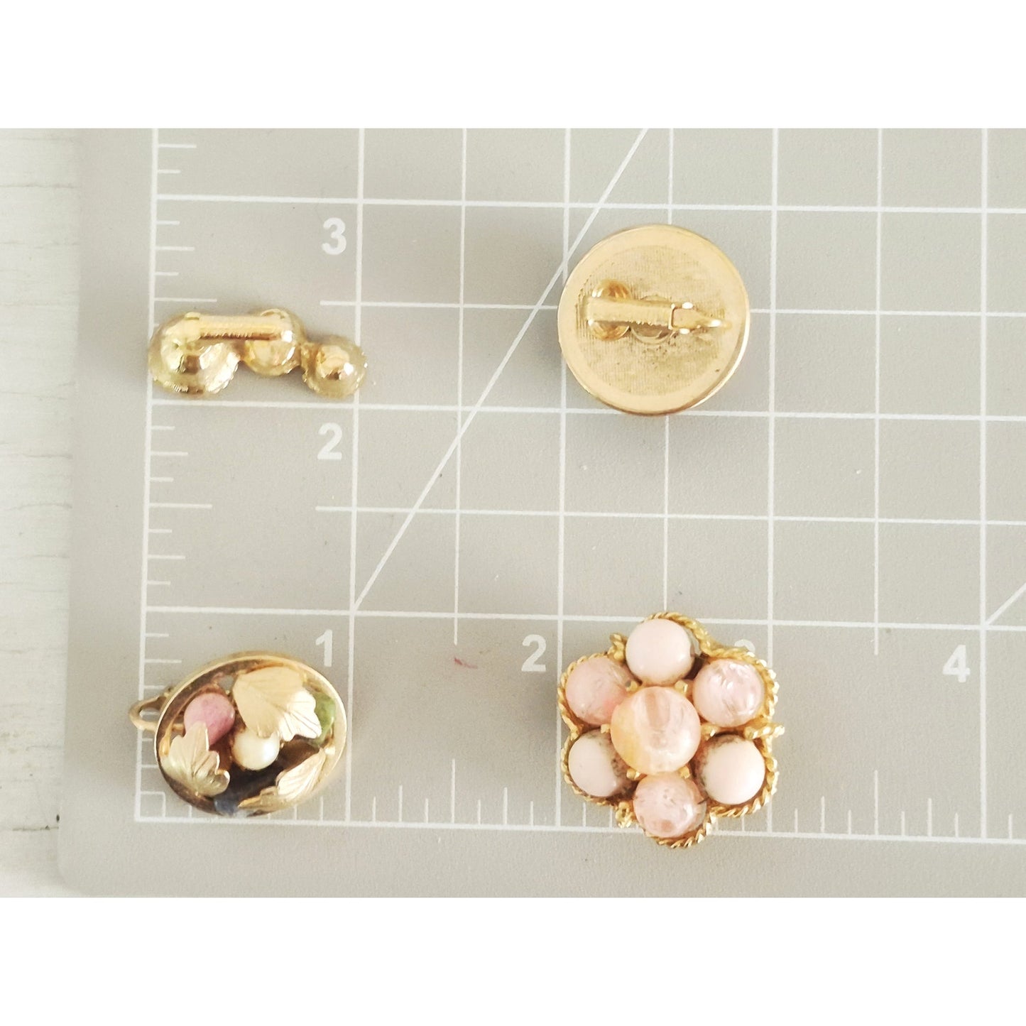 Vintage Lot of 4 Mid-Century Clip-on Earrings