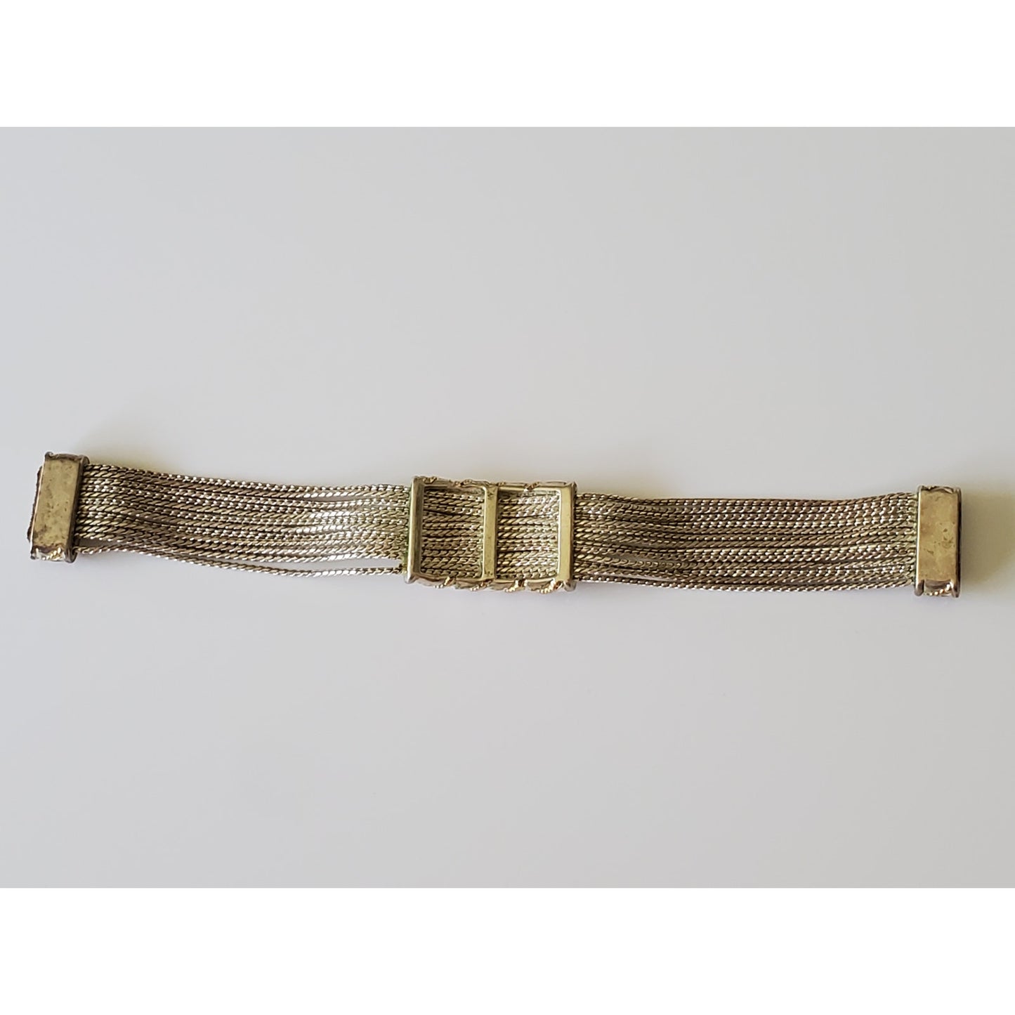 Vintage Multi Strand Silver Tone Bracelet