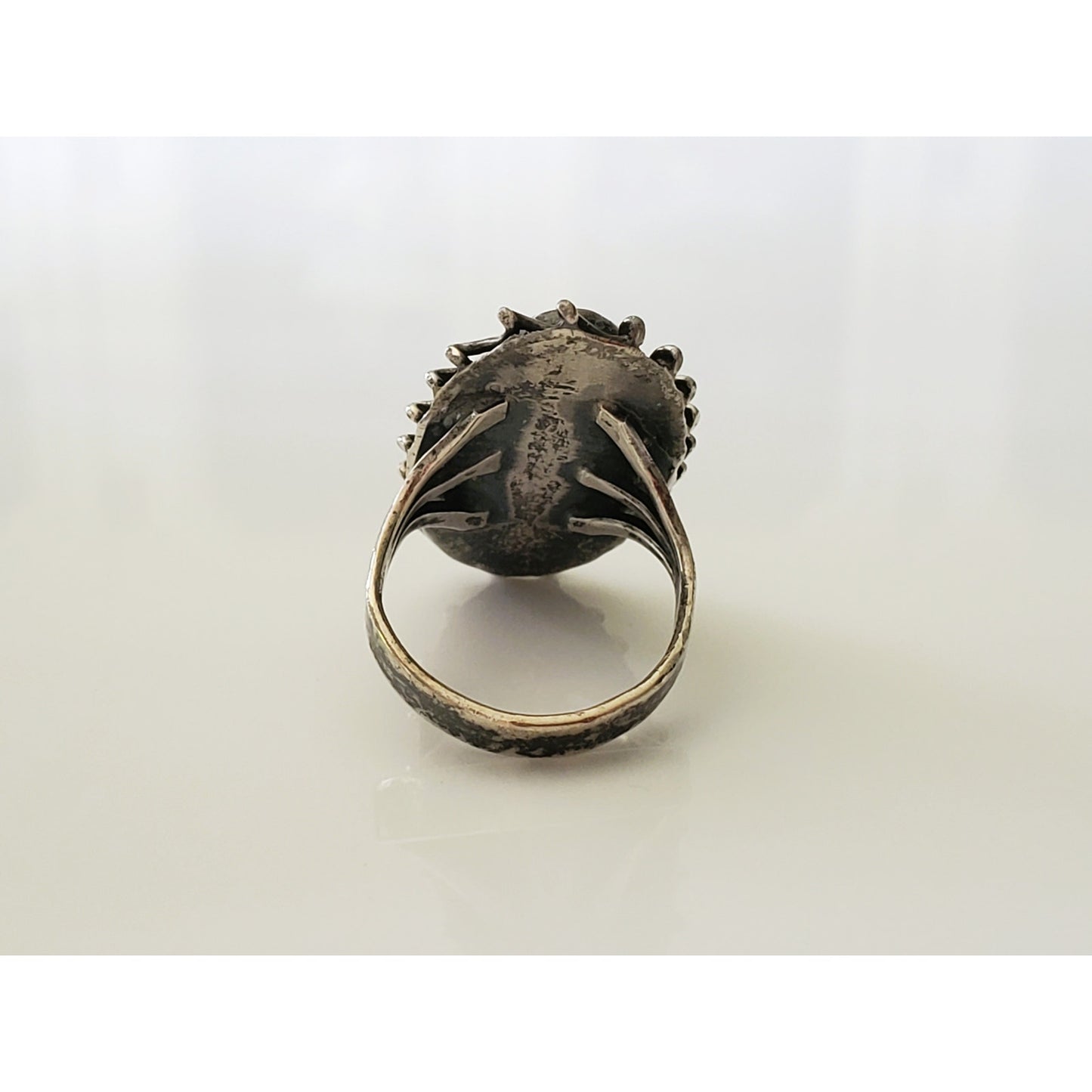 Vintage Sterling Silver Oval Onyx Ring