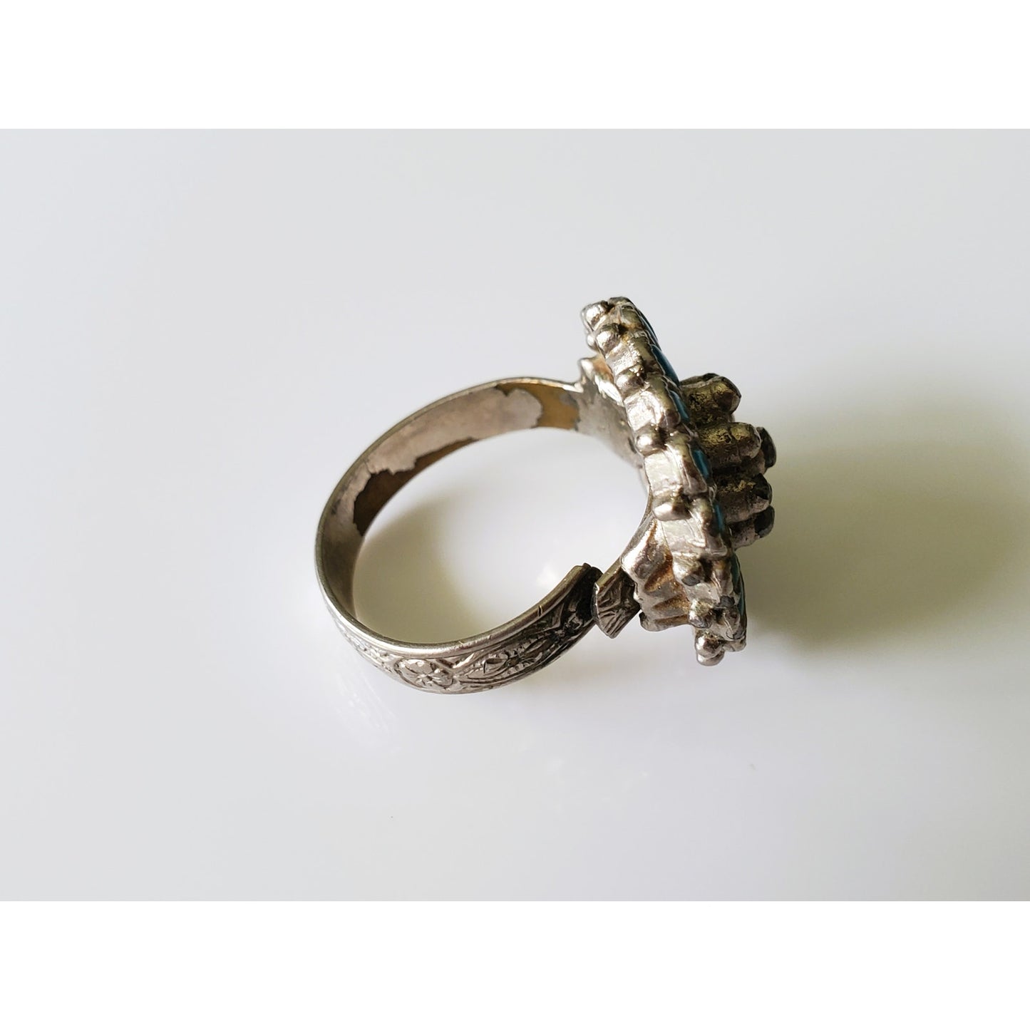 Vintage Silver Faux Turquoise Ring