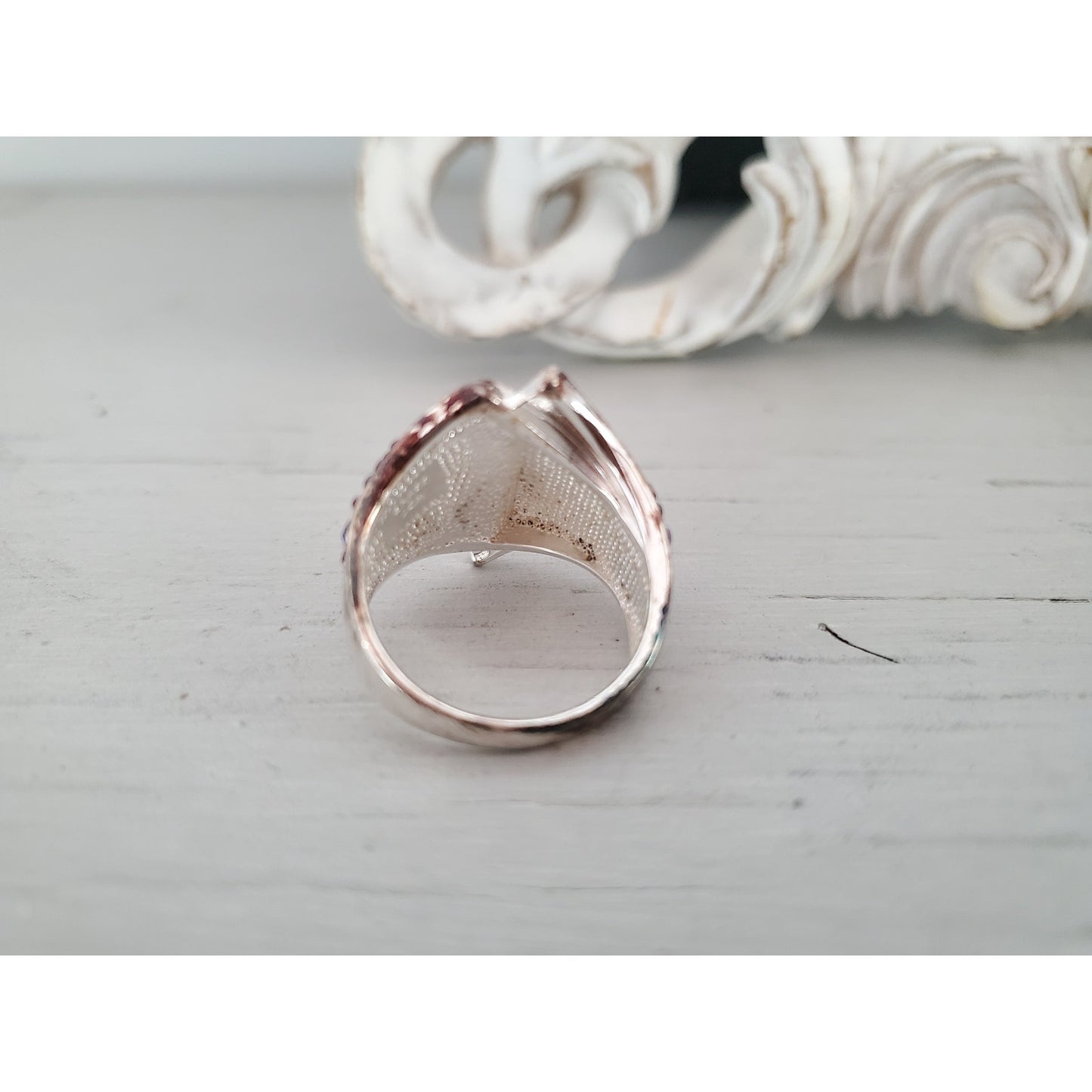 JCM Brass Enamel and CZ Ring