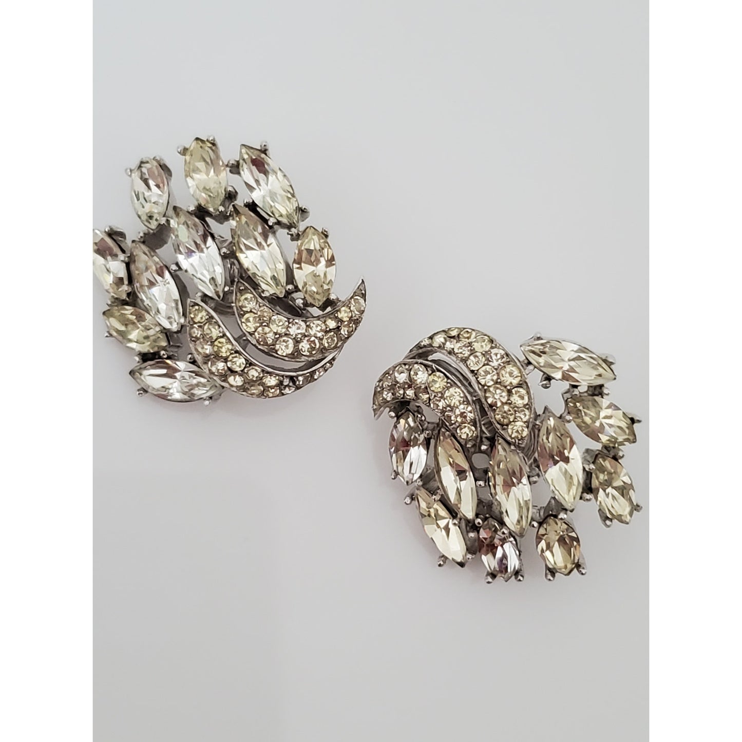 Vintage High Designer Clip On Earring Lot of 4 - Givenchy, Crown Trifari and Richelieu