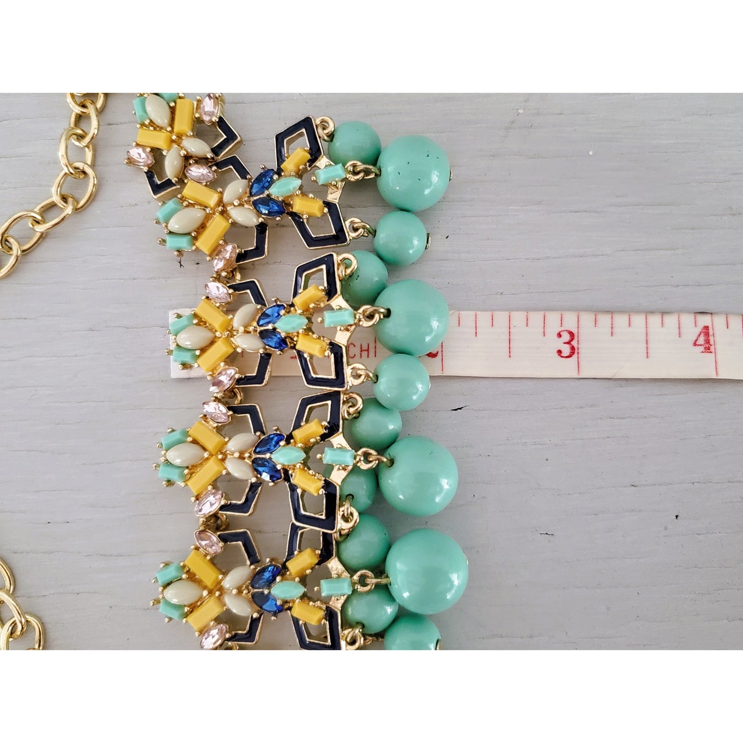 Talbots Seafoam Green Mulit-color Statement Necklace