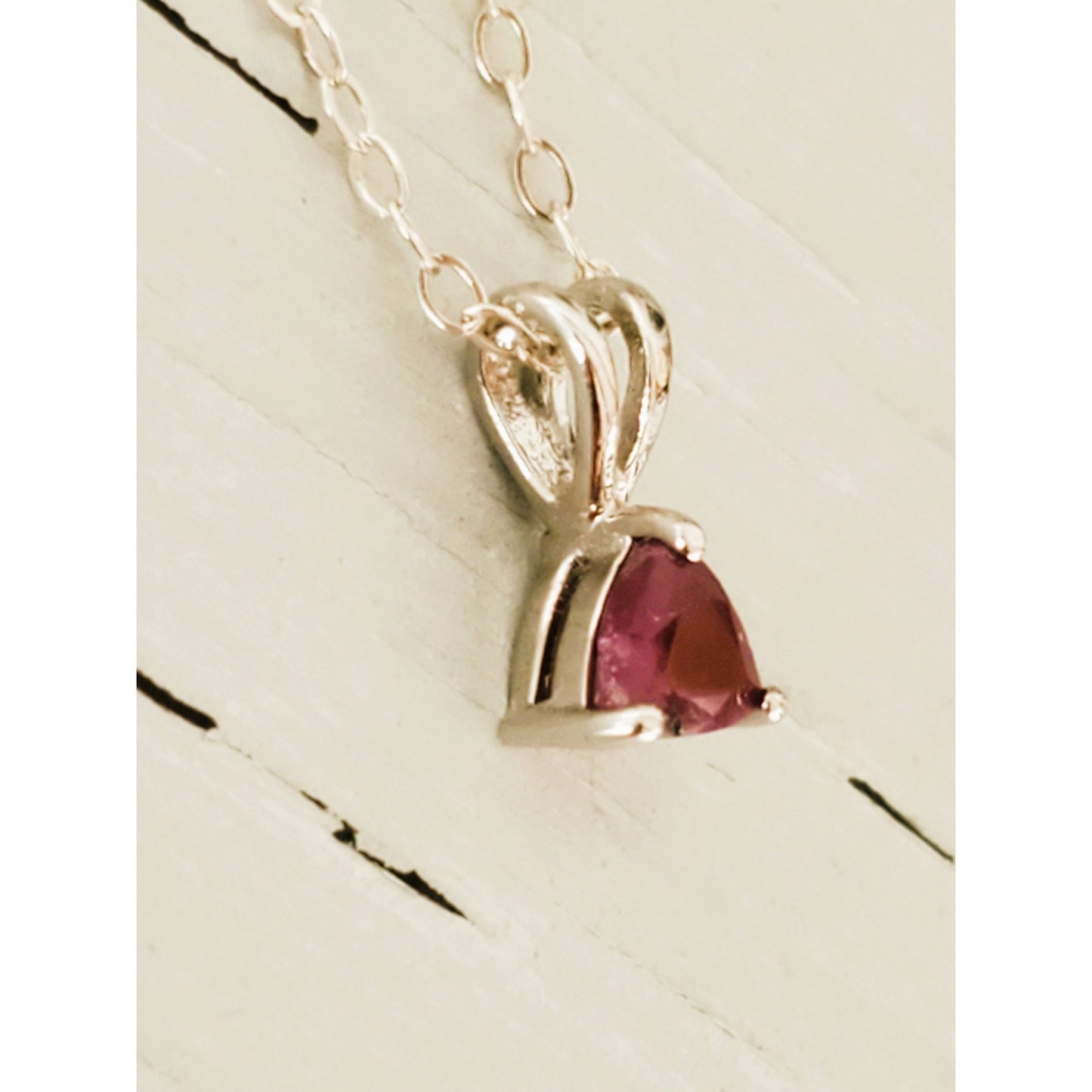 Ruby Sterling Silver Necklace