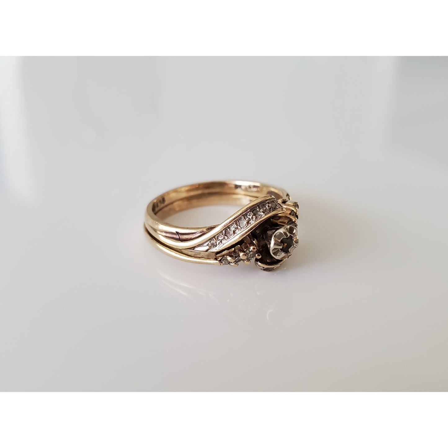 Vintage 1980s Wedding Ring Band Set Project - 3.92g