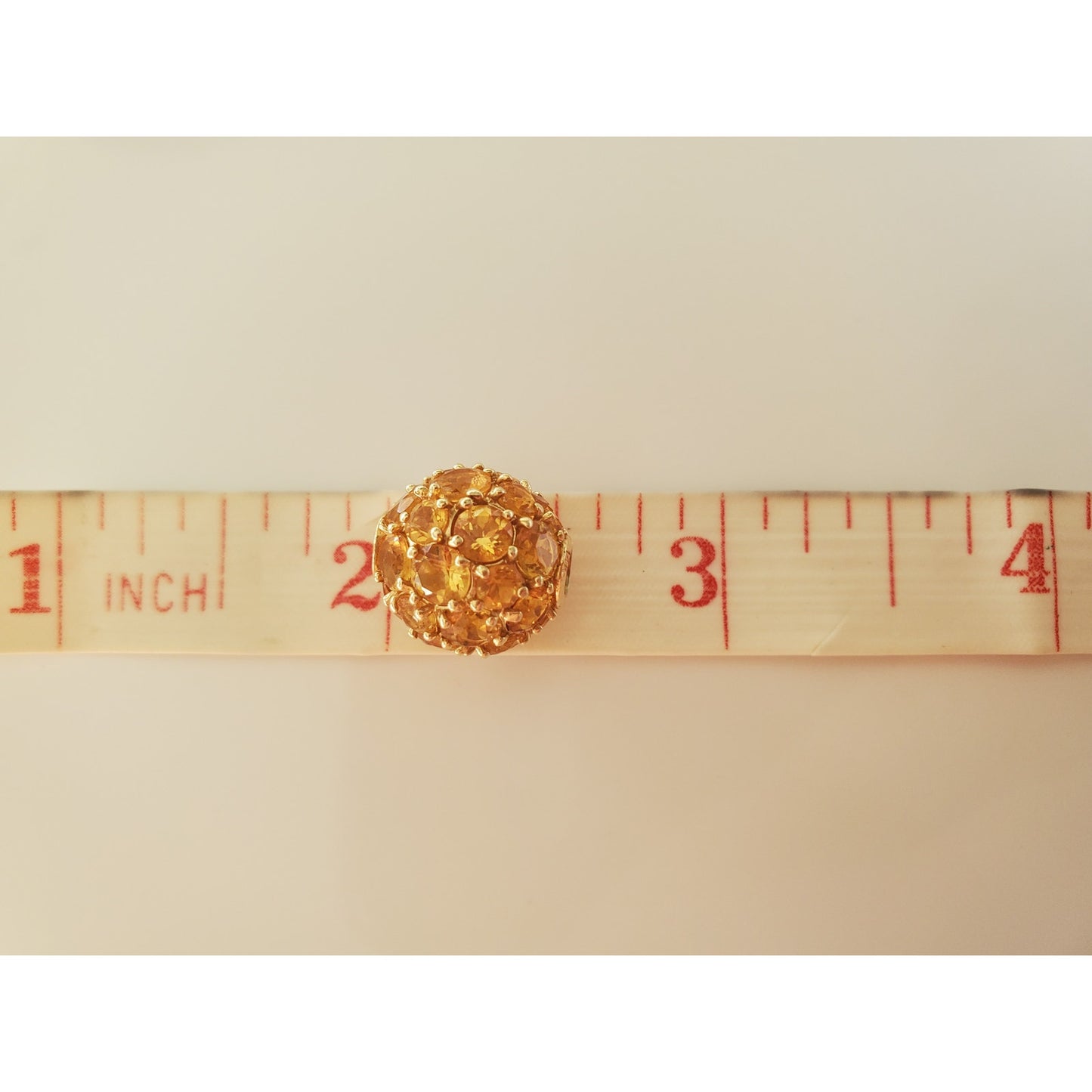 Vintage 14K Gold Citrine Cluster Ball Necklace