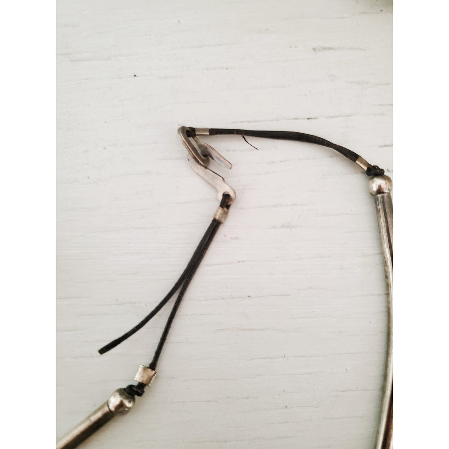 Vintage Silver Tone Fringe Bib Necklace