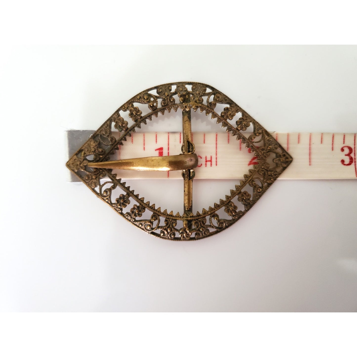Antique Victorian Brass Ladies Belt Buckle
