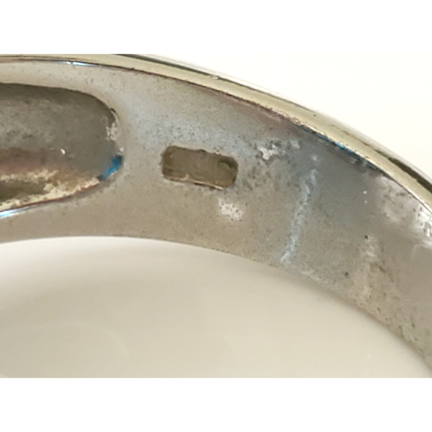 Sterling Silver Large Cocktail Blue Stone Ring