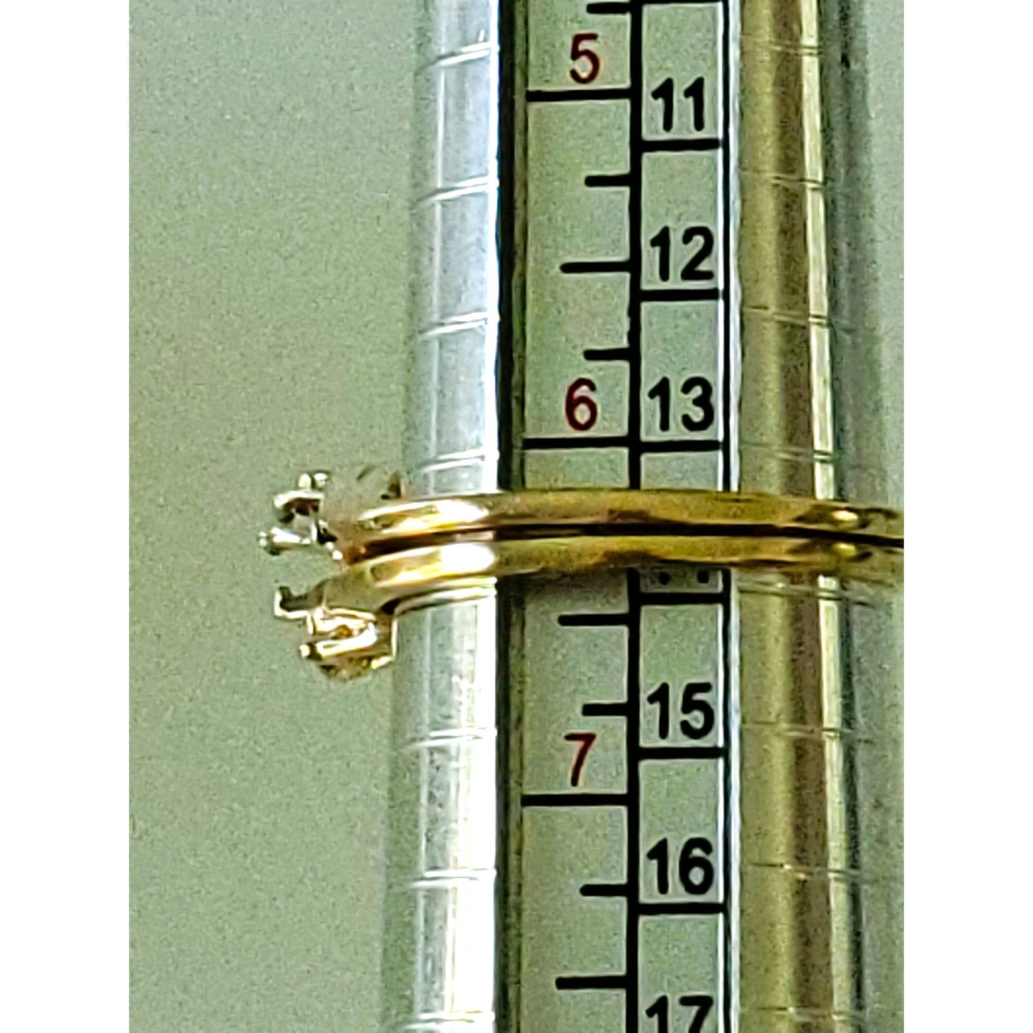 Vintage 14K Gold Black Enamel Diamond Ring Setting