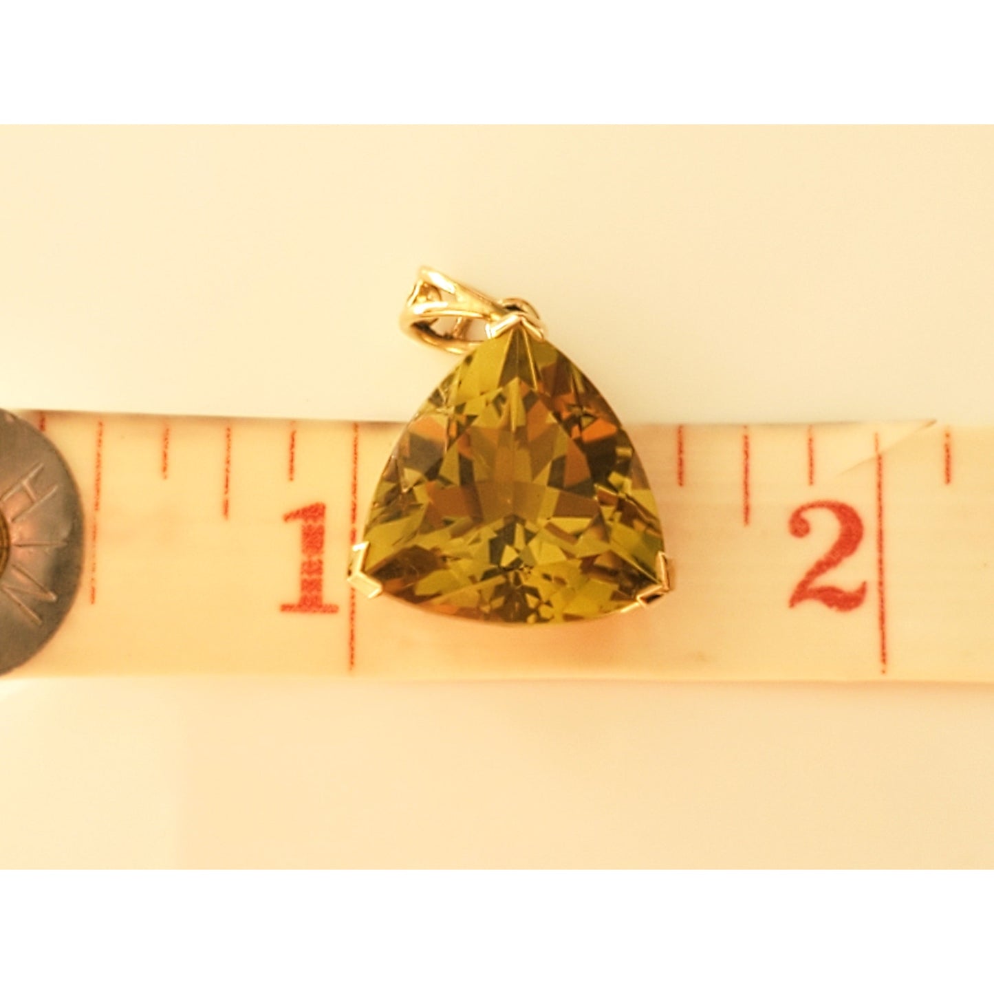 Vintage 14K Gold Yellow Triangle Pendant