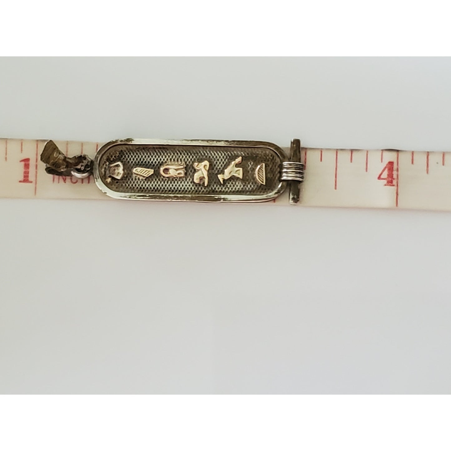 Vintage Sterling Silver Egyptian Hieroglyph Pendant