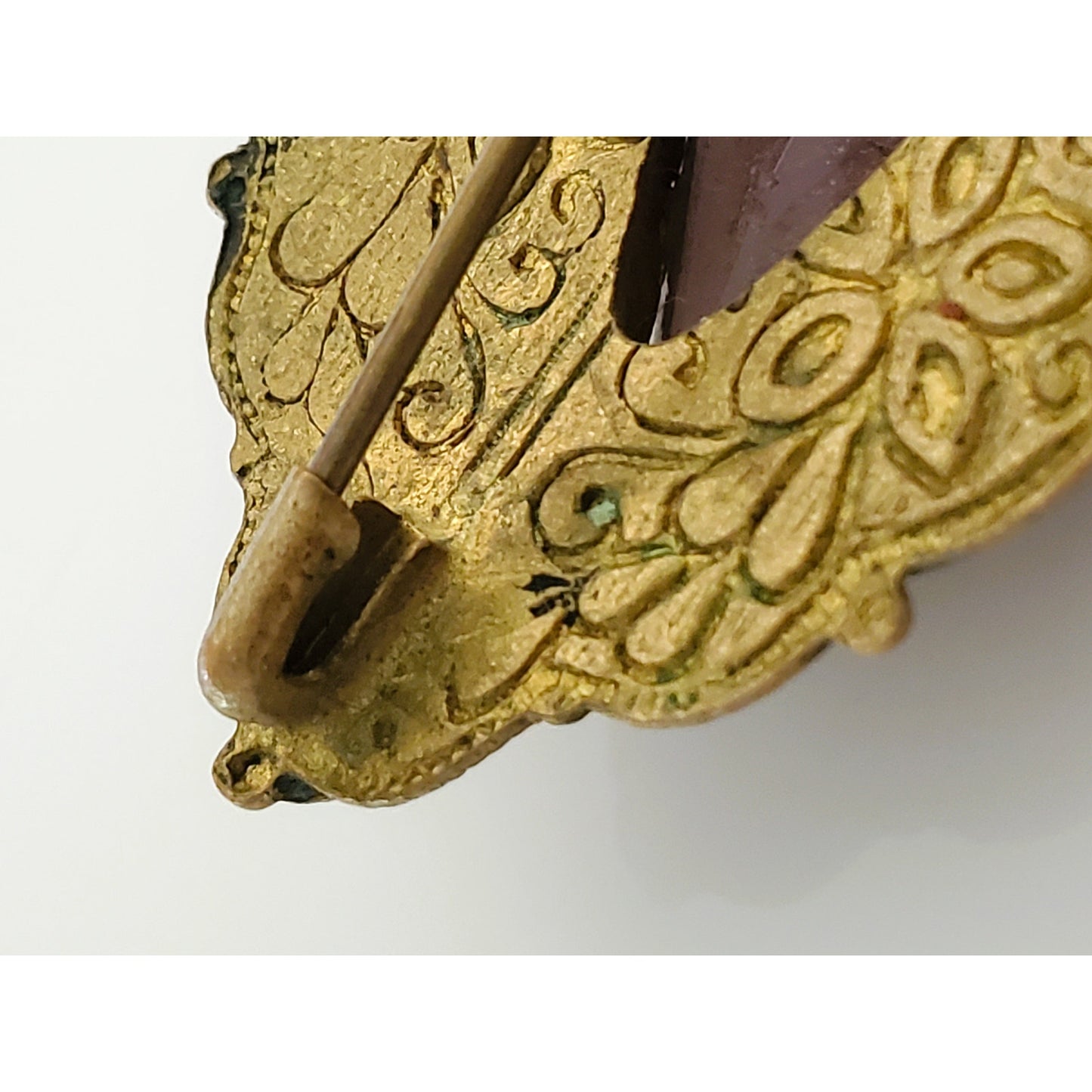 Vintage Purple Stone Brooch