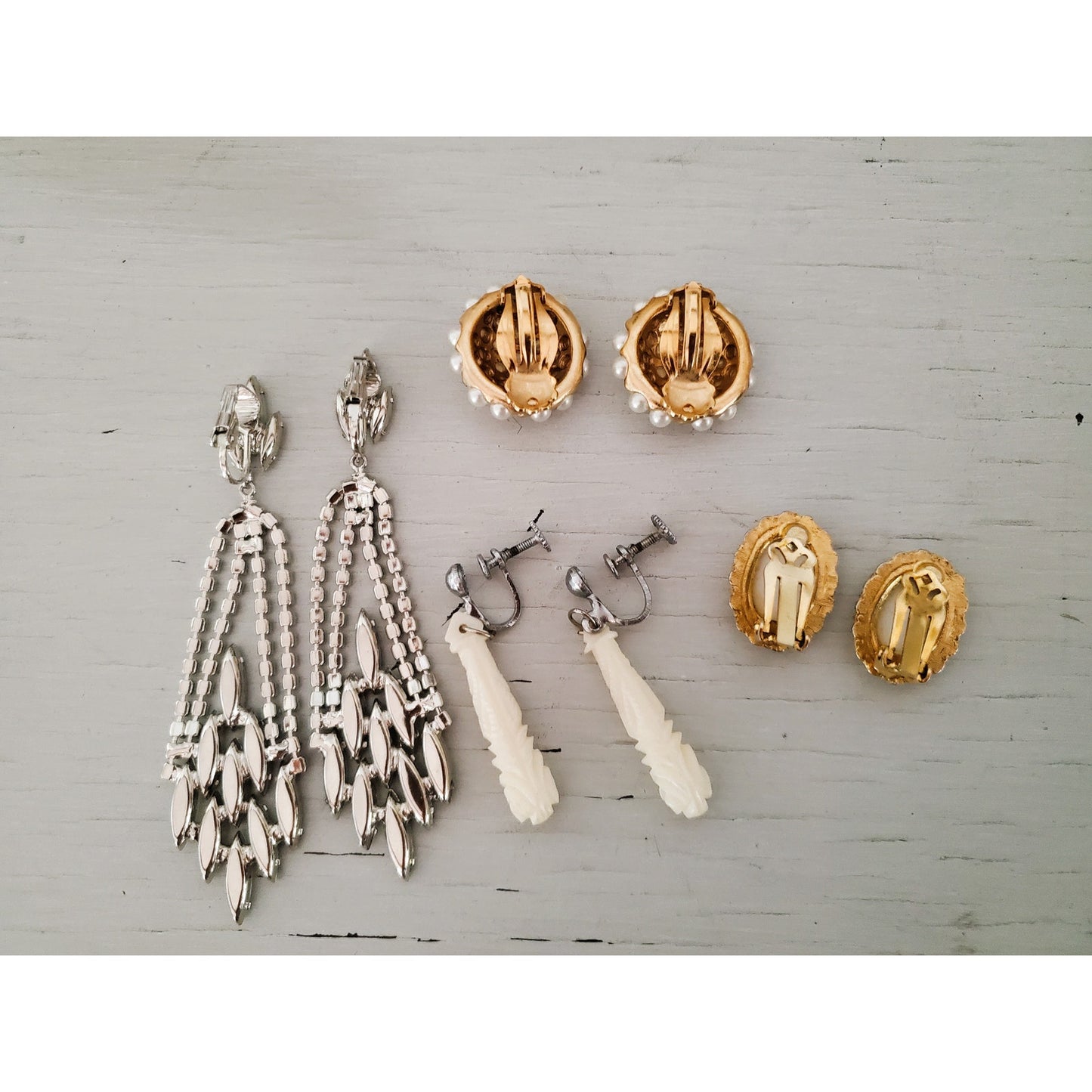 Lot of Classy Vintage Clip On Earrings
