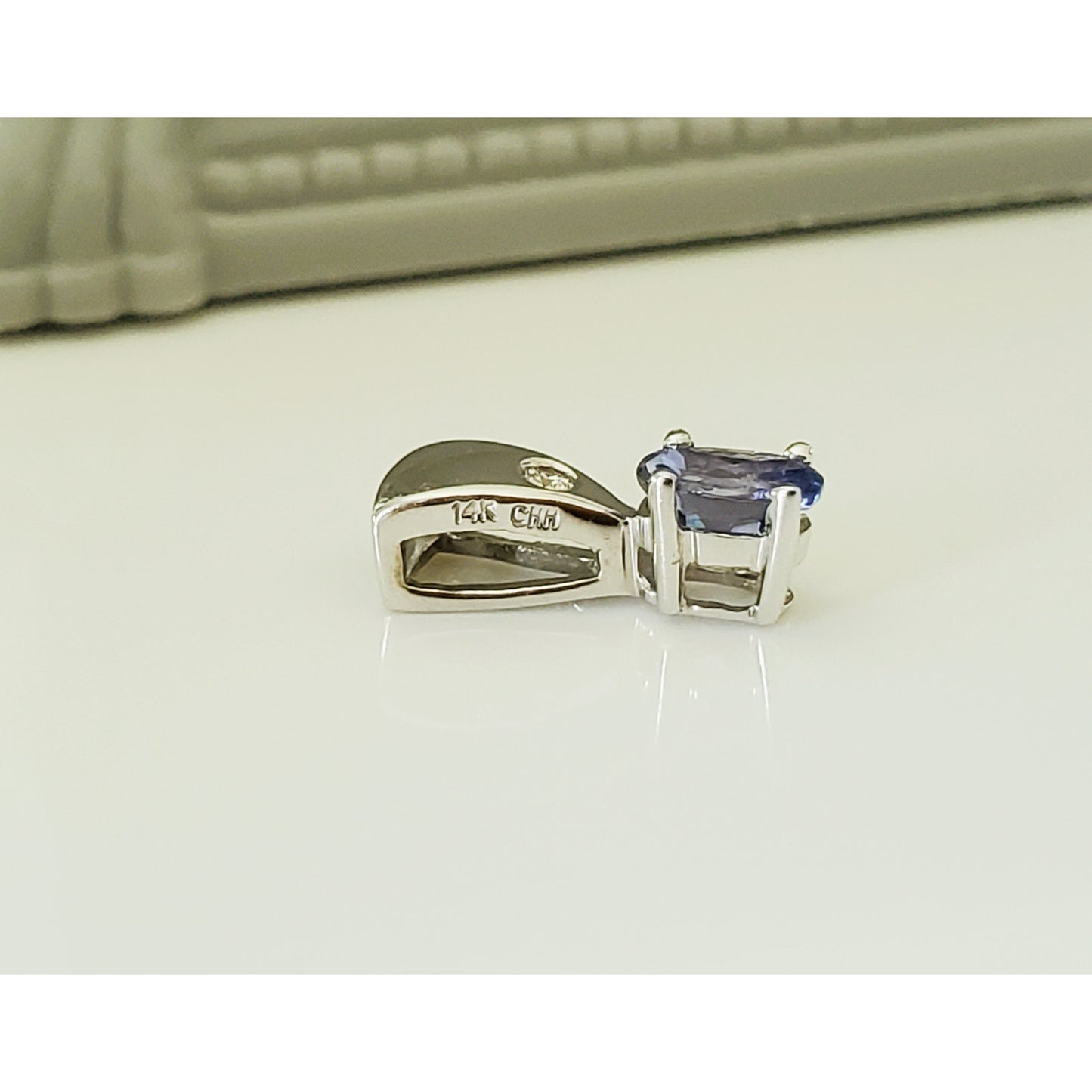 Vintage 14K Tanzanite and Diamond Mini Pendant