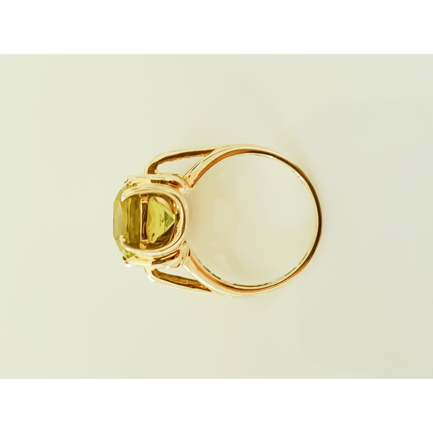 Vintage 14K Gold Yellow Stone Cocktail Ring