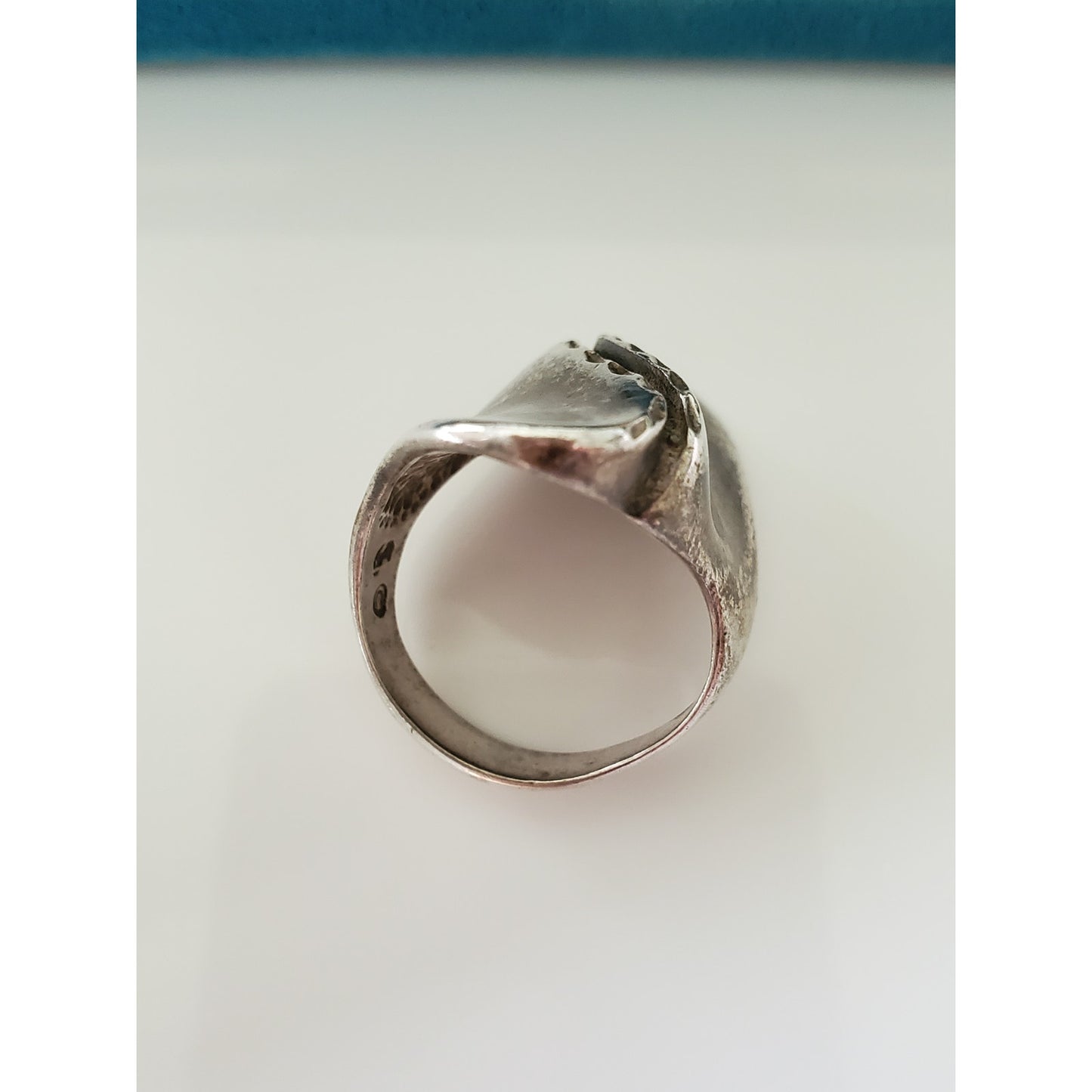 Vintage Sterling Silver Modernist Concave Ring