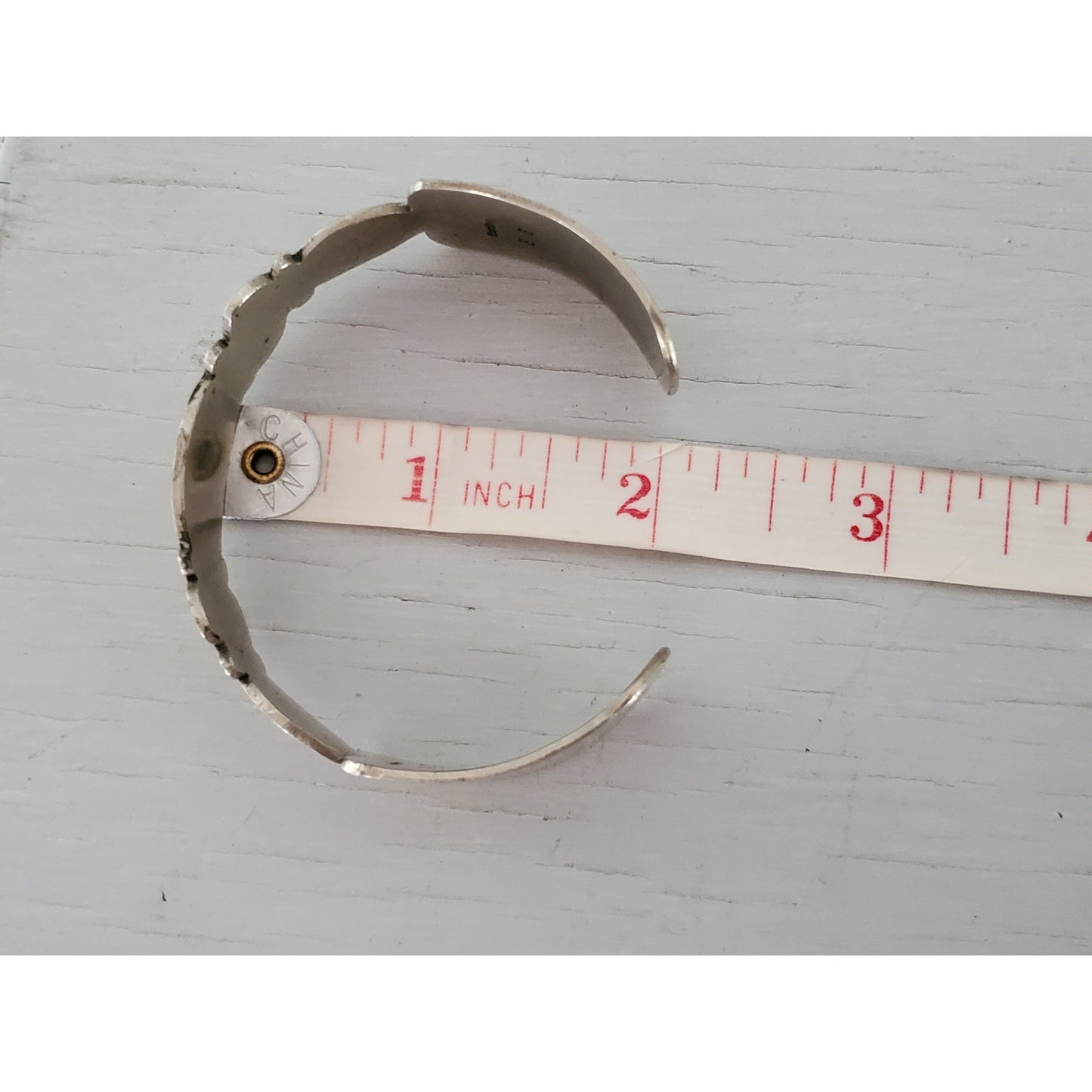 Sterling Silver and Brass Native American Bangle Bracelet