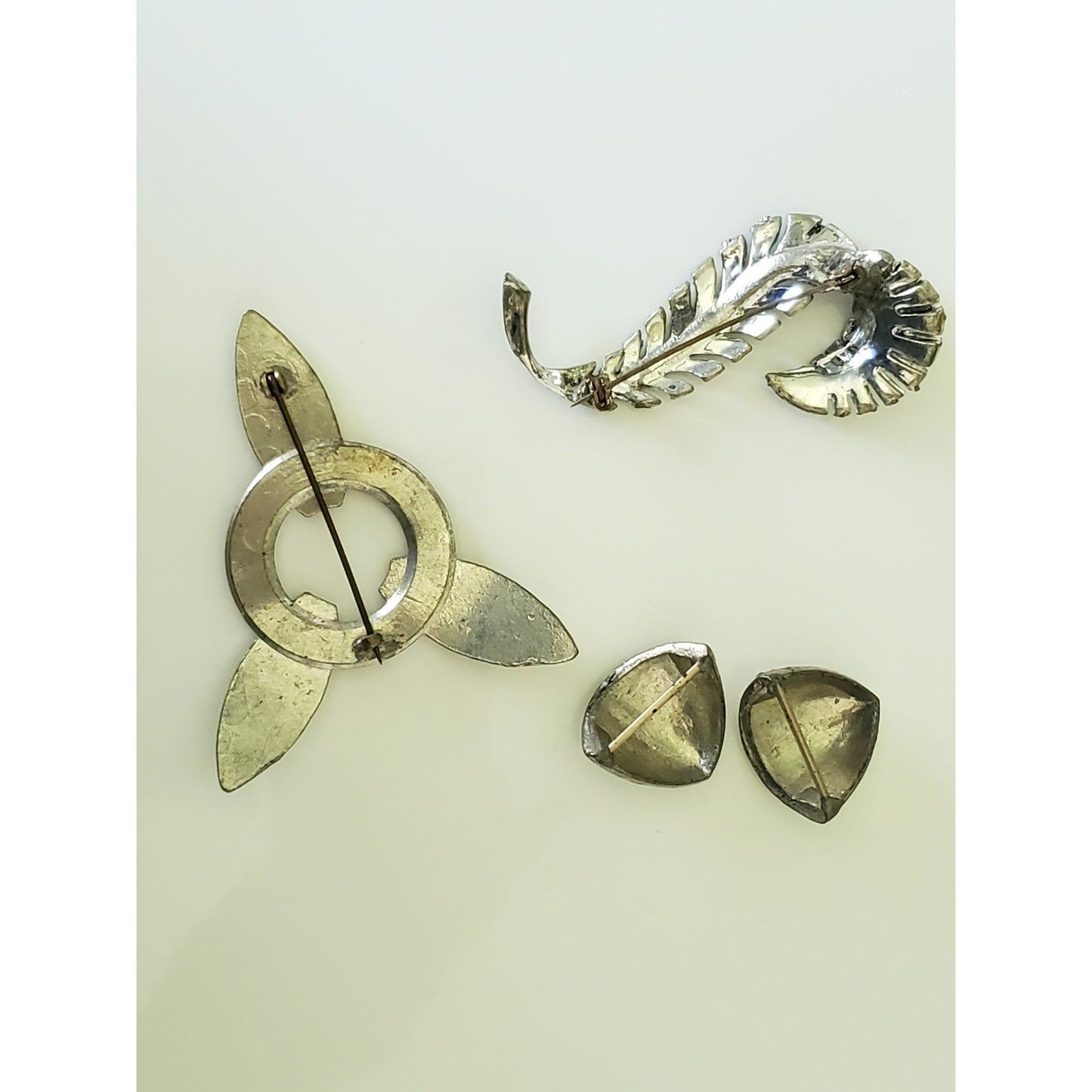 Antique Vintage Rhinestone Brooch and Dress Clip Lot