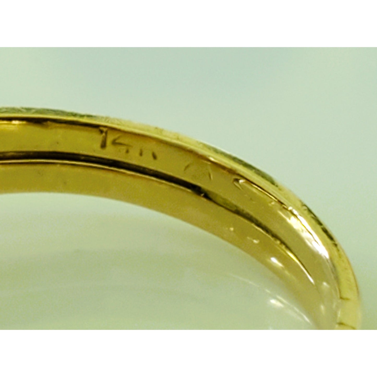 Vintage 14K Gold Black Enamel Diamond Ring Setting