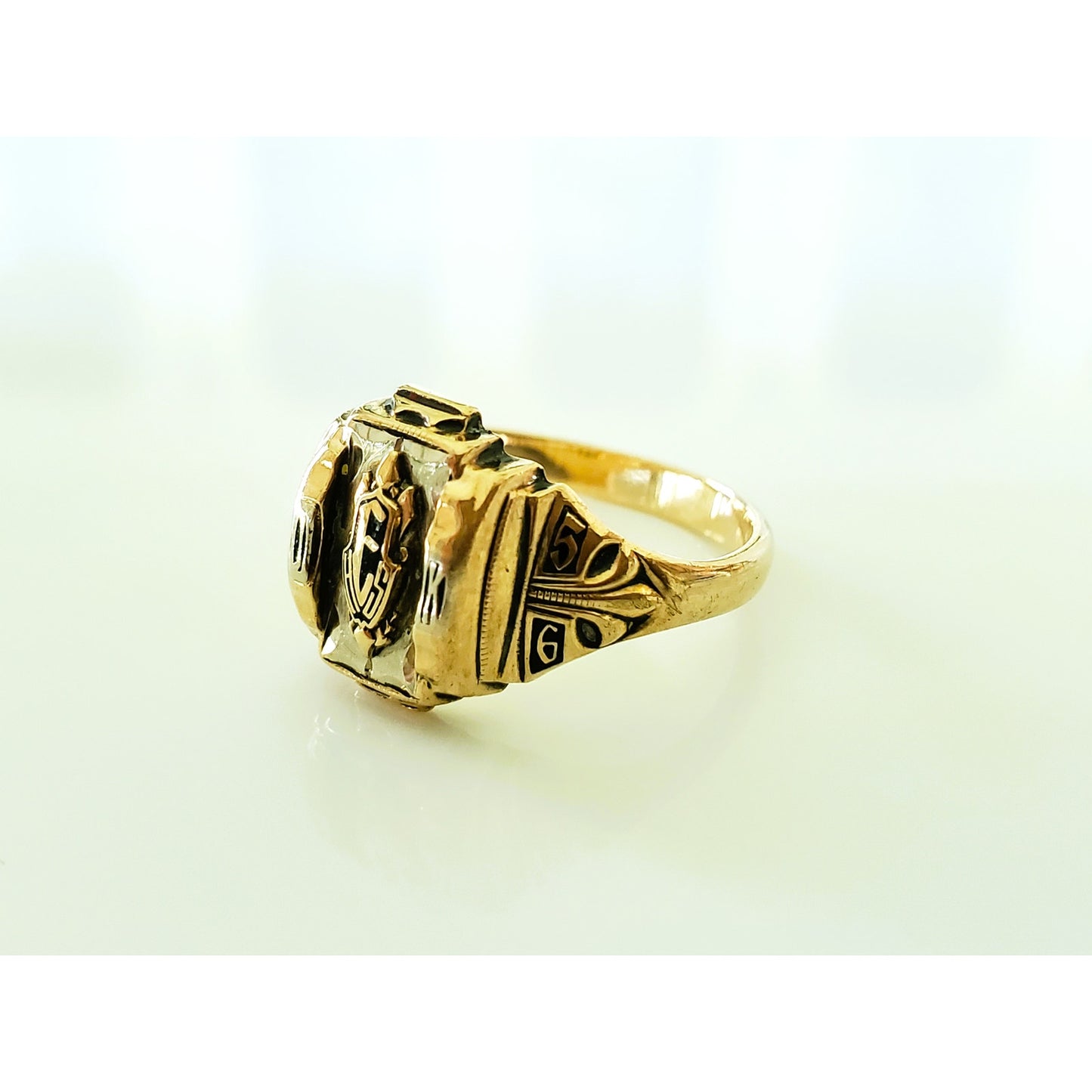 Vintage 10K Gold 1956 Josten Class Ring