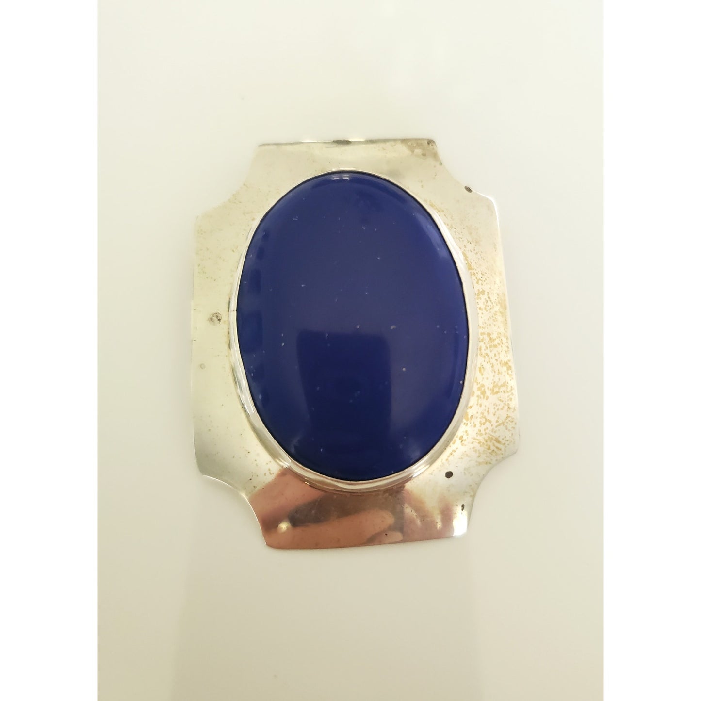 Vintage Mathews Sterling Silver Navajo Lapis Pendant