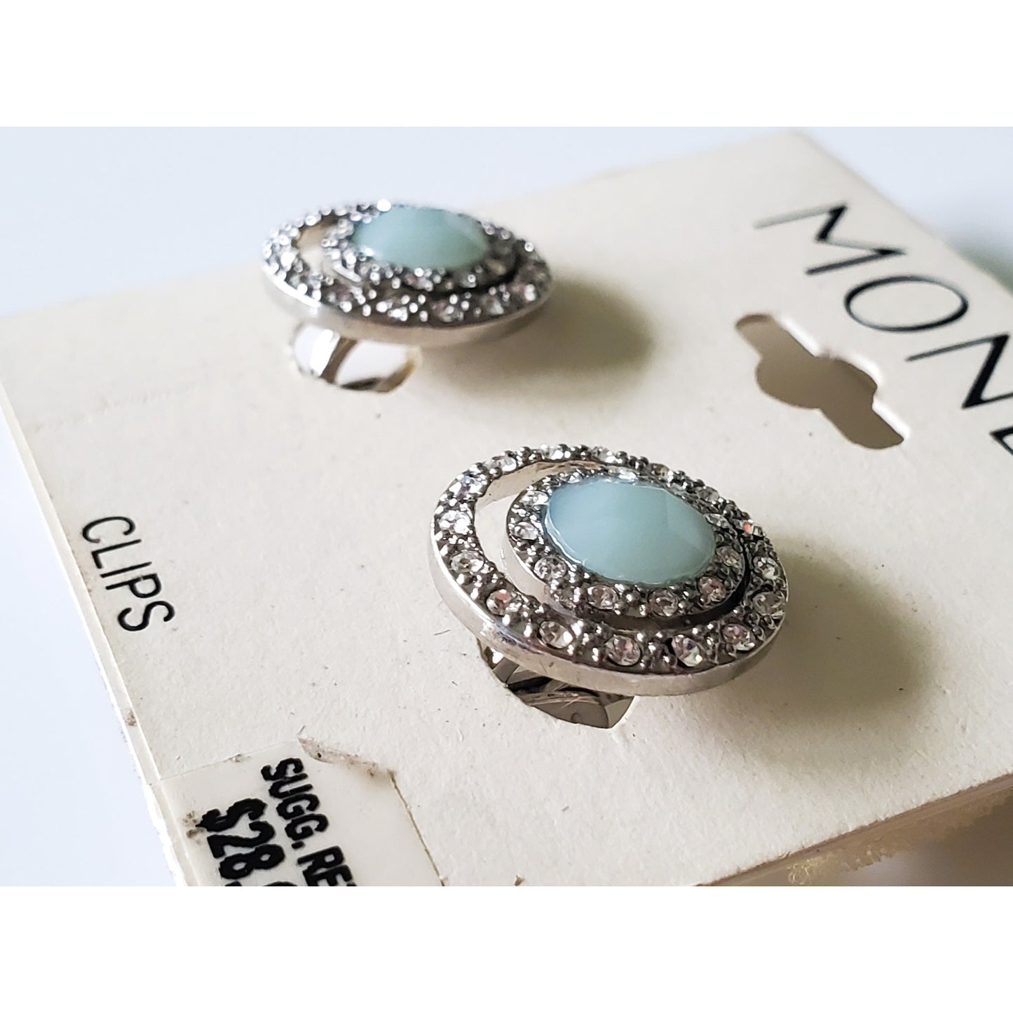 Vintage Rhinestone Monet Stud Earrings