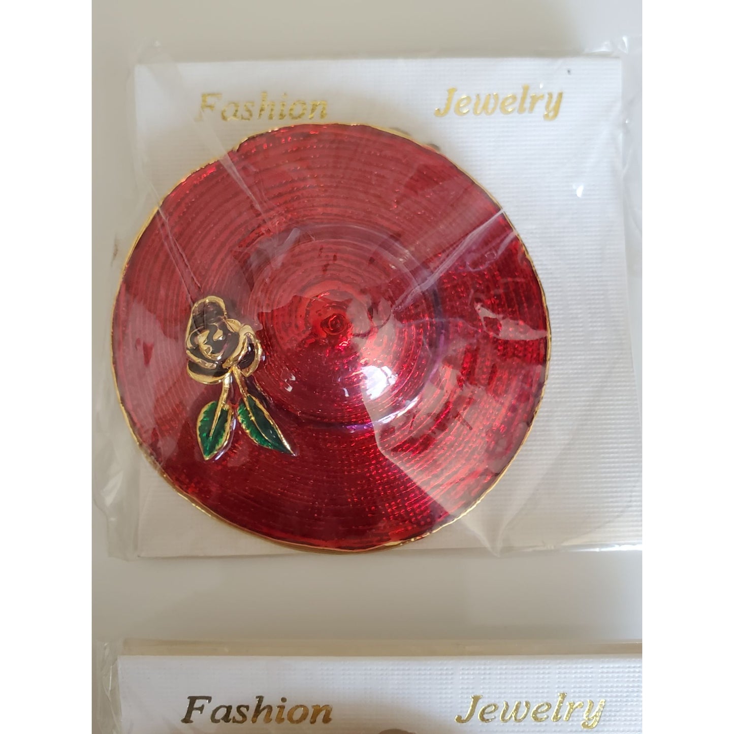 Red Hat Society Brooch and Earring Lot