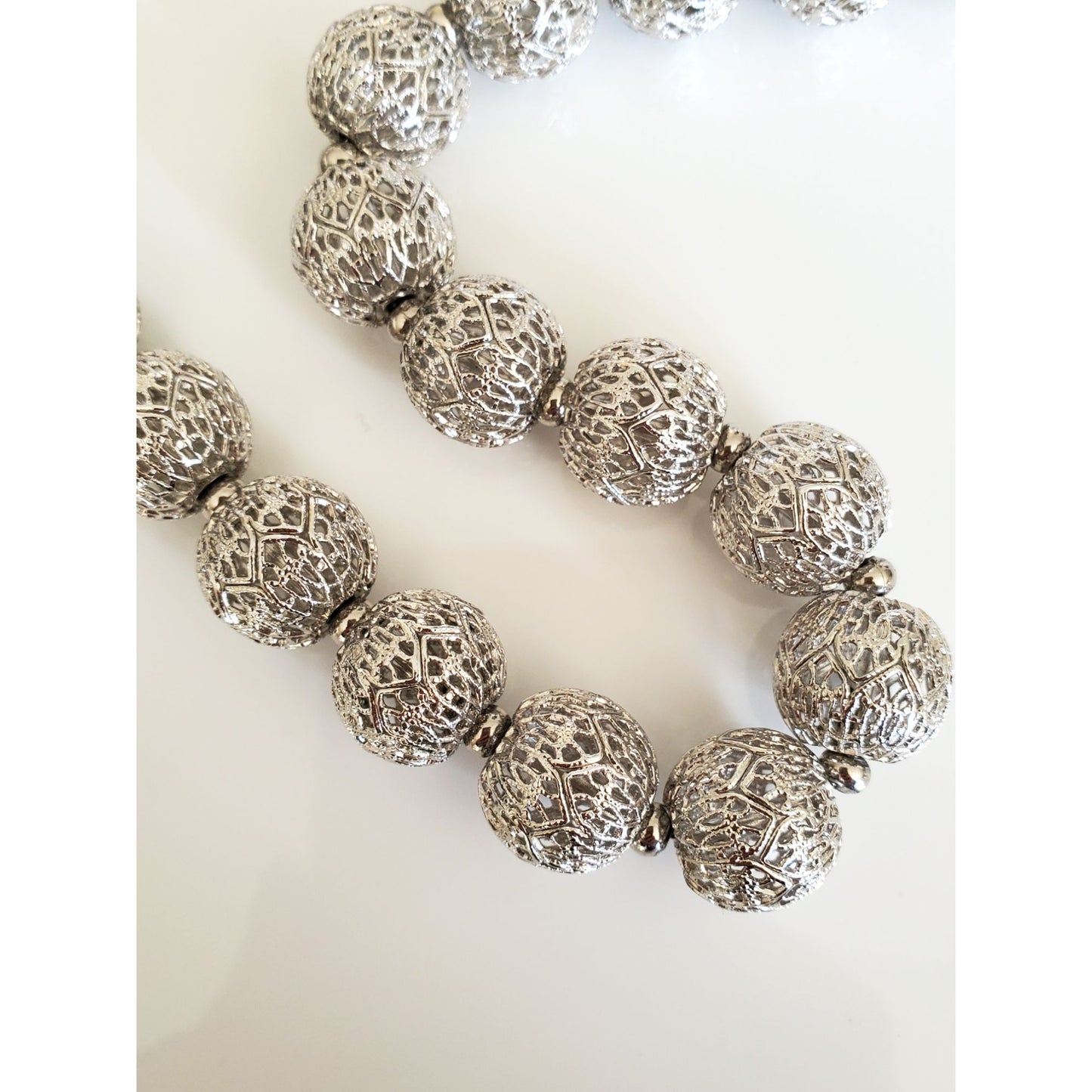 Vintage 1960's Monet Designer Bal D'Or Filigree Bead Necklace