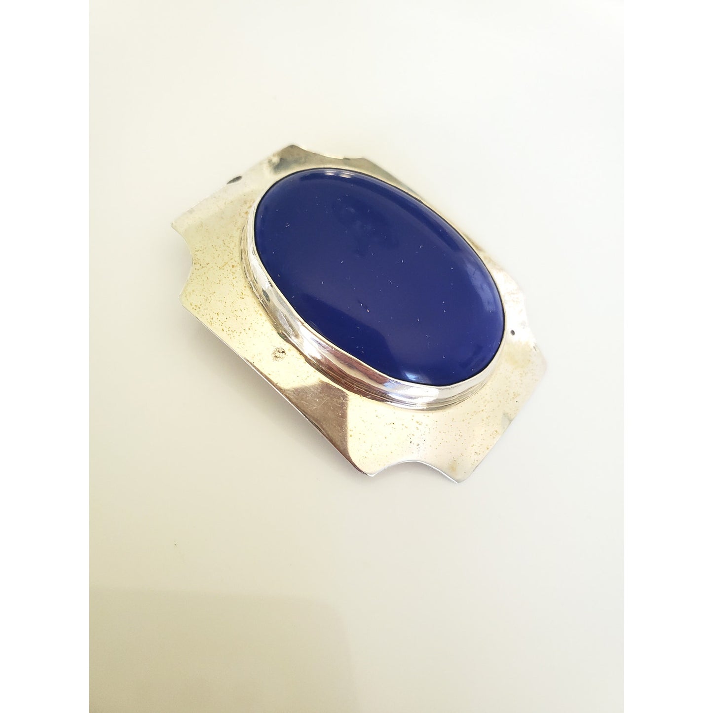 Vintage Mathews Sterling Silver Navajo Lapis Pendant