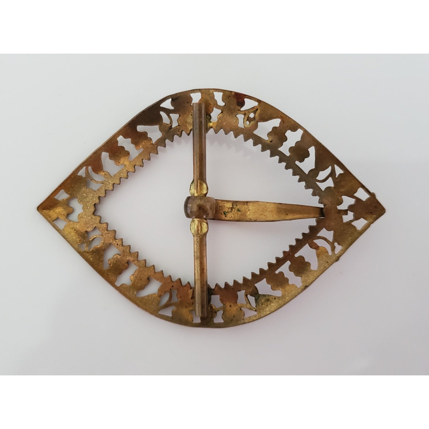 Antique Victorian Brass Ladies Belt Buckle
