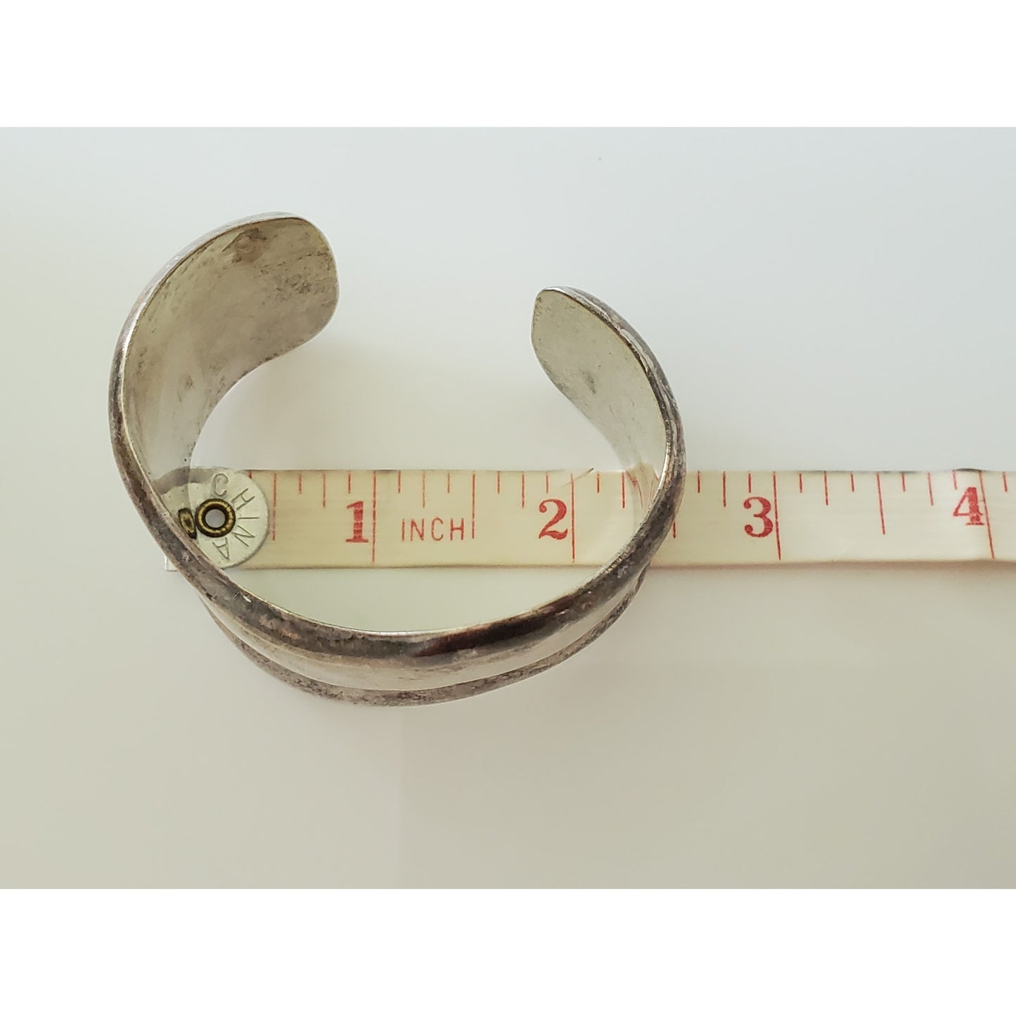 Vintage Taxco Mexico Modernist Sterling Silver Wave Cuff Bracelet