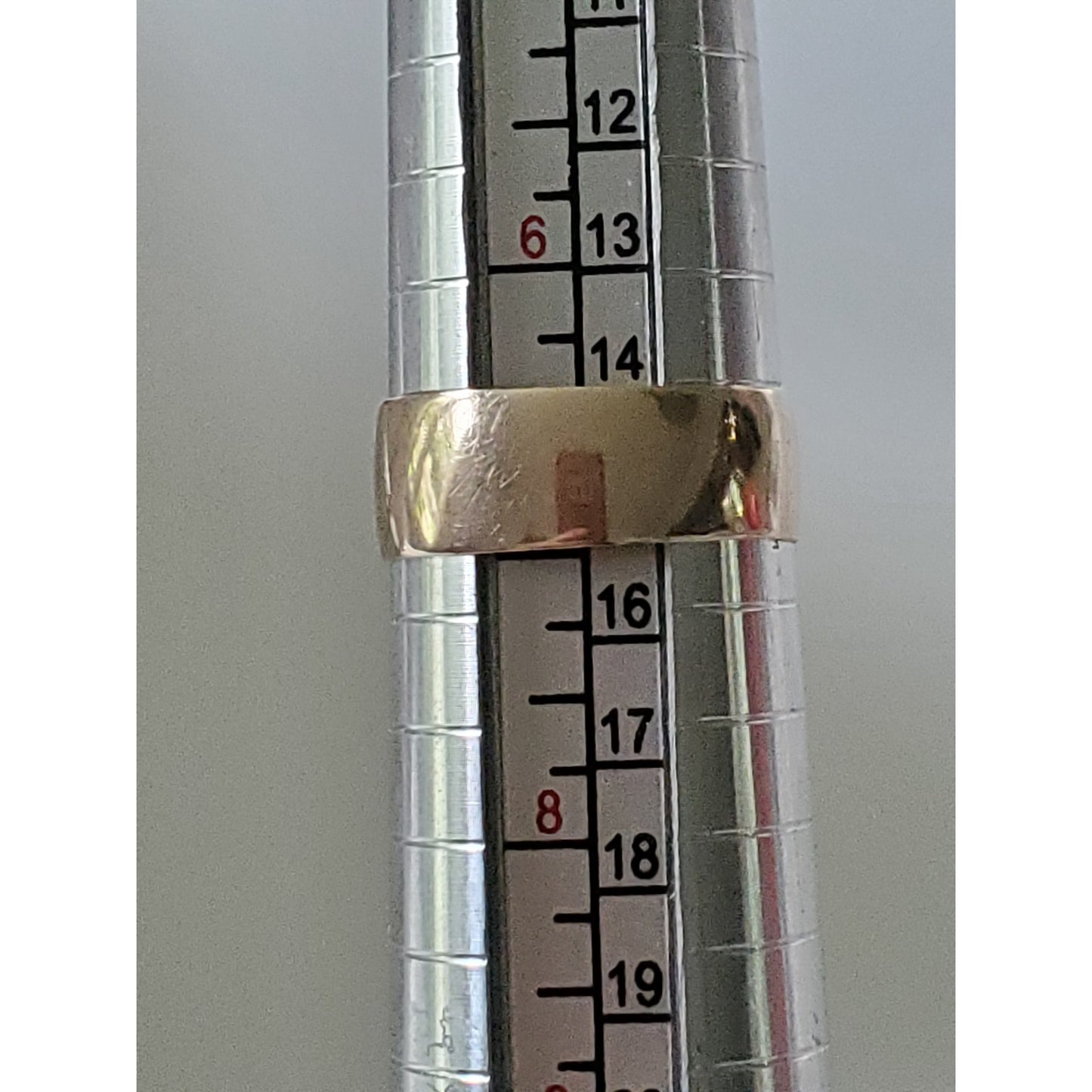 Vintage Victorian 14K Rose Gold Engraved Wide Band Ring