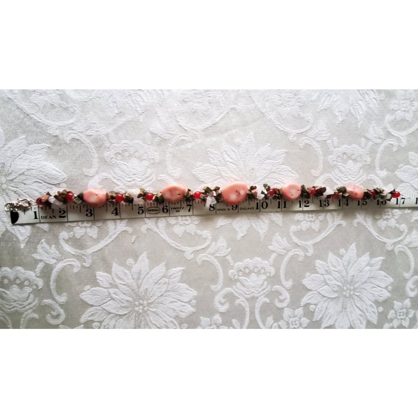 Pink Agate and Natural Stone Chunky Necklace