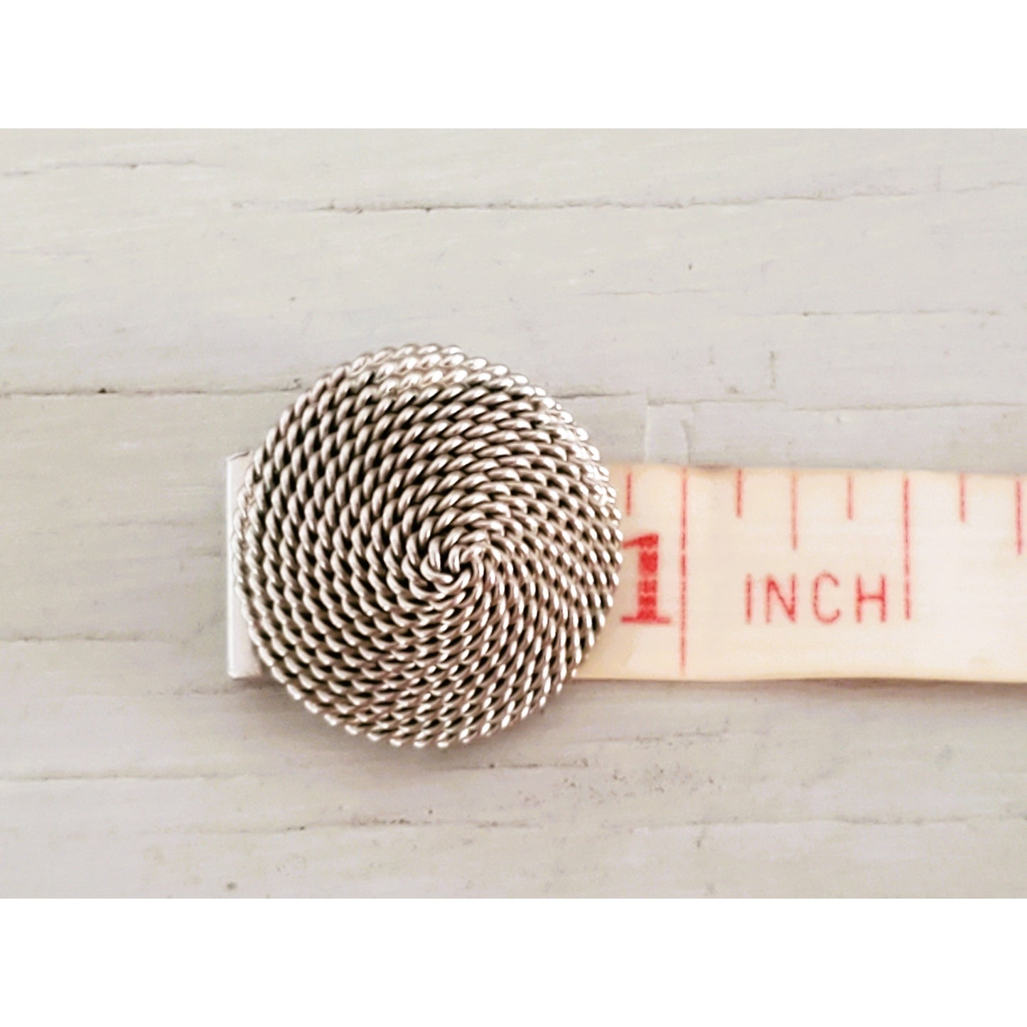 Vintage 1950s Napier Dome Rope Clip On Earrings