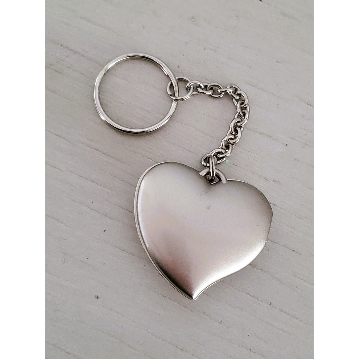 Avon Breast Cancer Crusade Heart Silver Locket Keychain