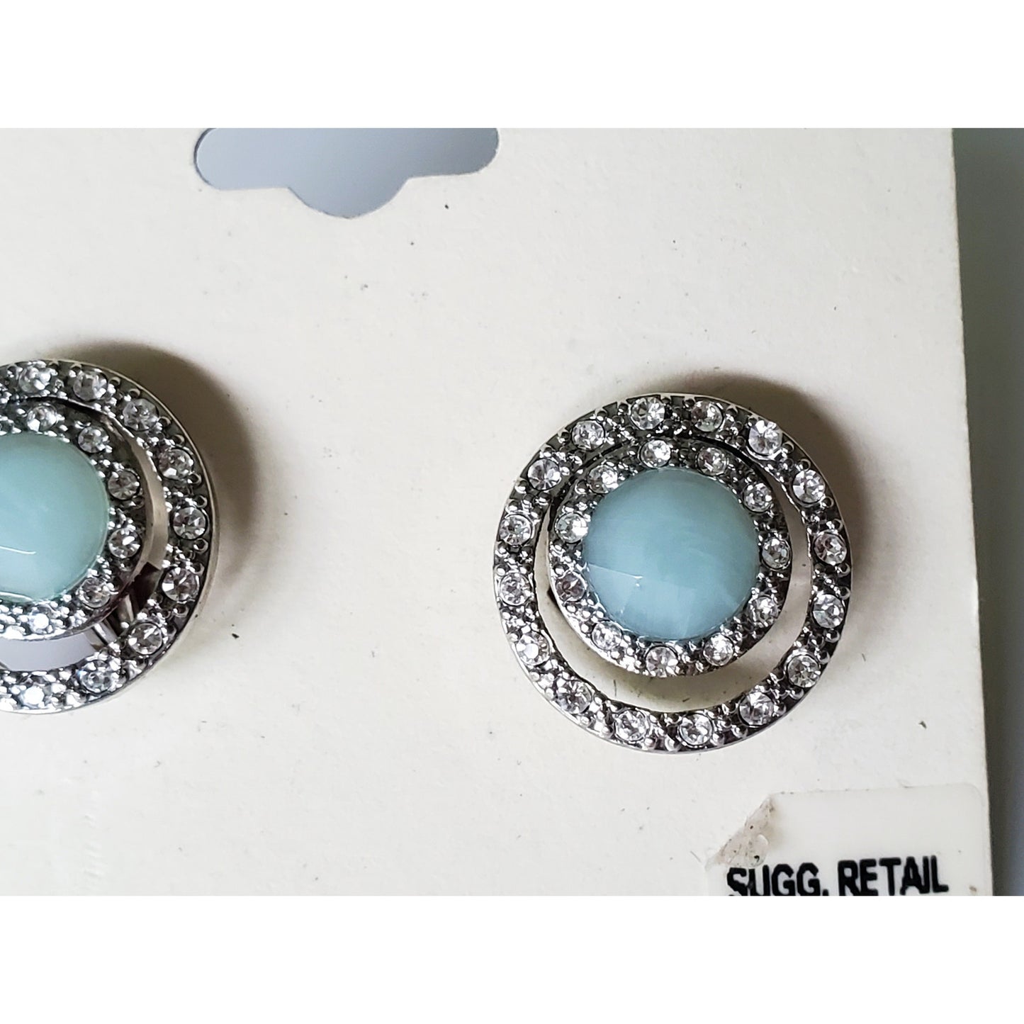 Vintage Rhinestone Monet Stud Earrings
