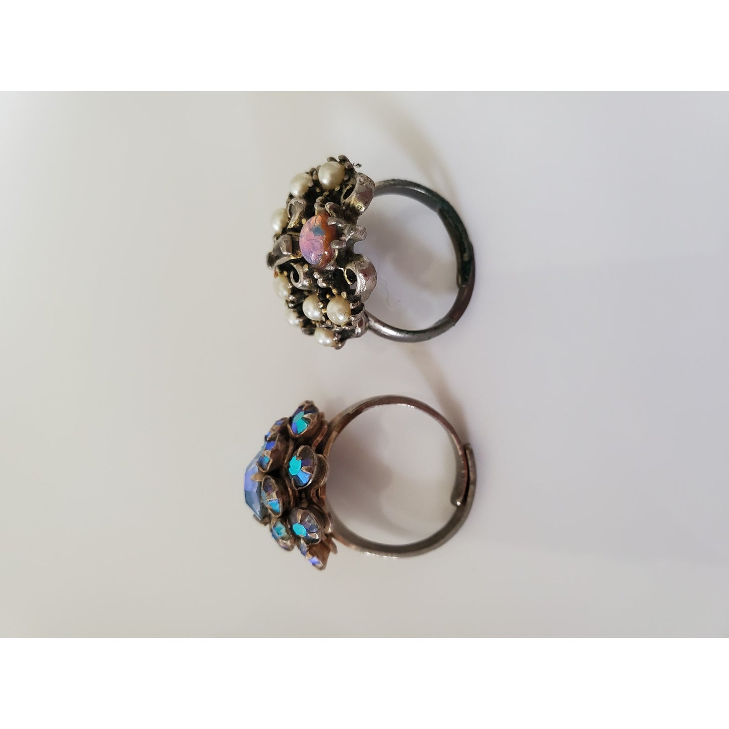 Pair of Mid-Century Costume Adjustable Rings