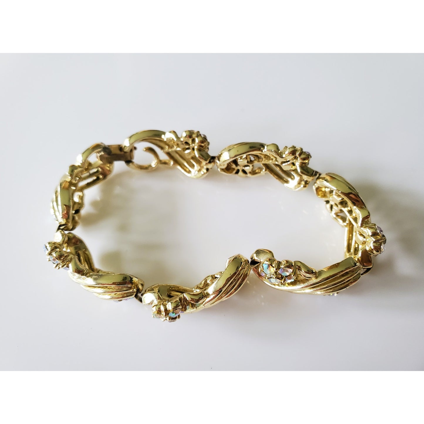 Vintage Gold Tone AB Lisner Bracelet