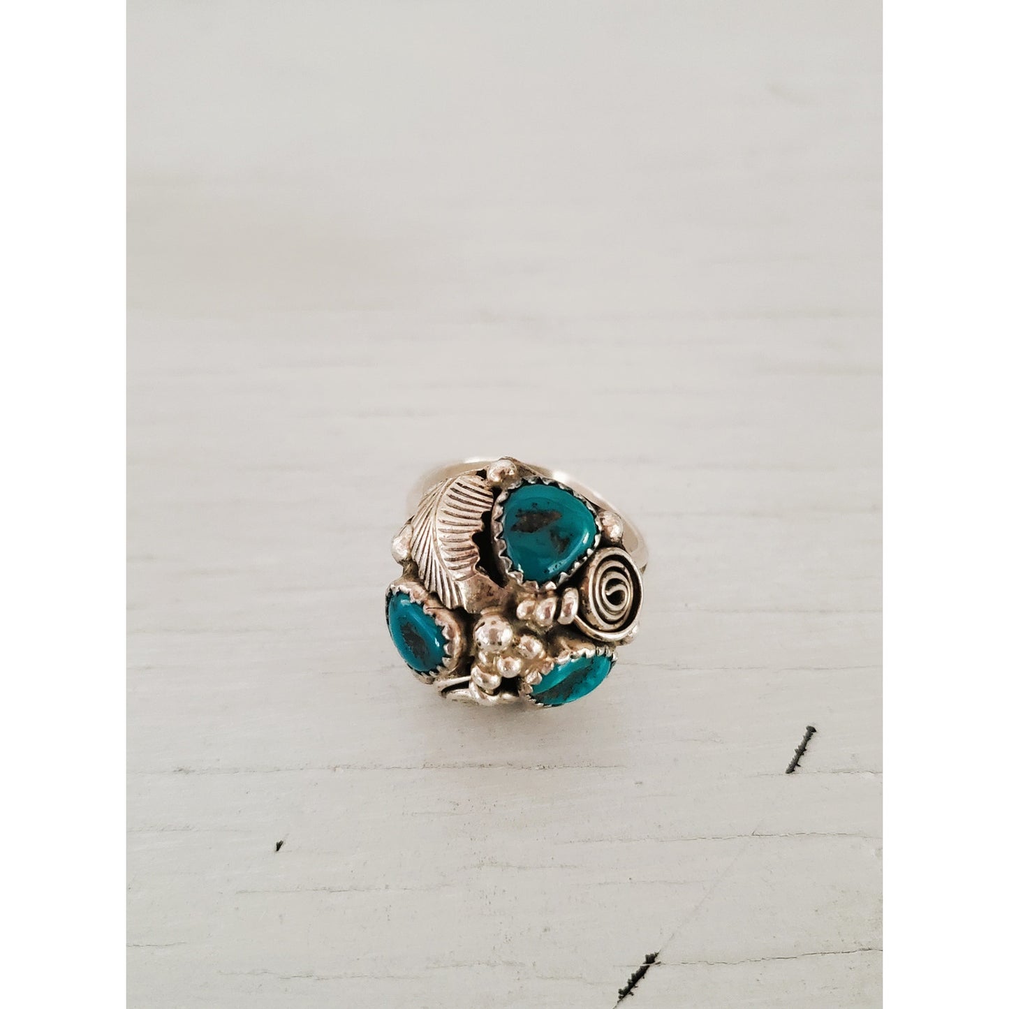 Vintage Turquoise and Sterling Silver Navajo Ring