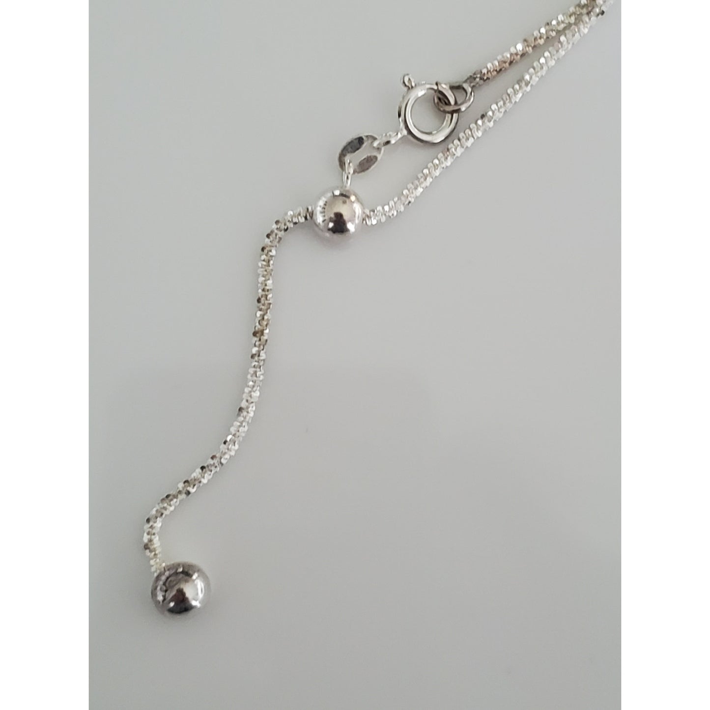 Vintage Diamond Etched Sterling Silver Heart Necklace