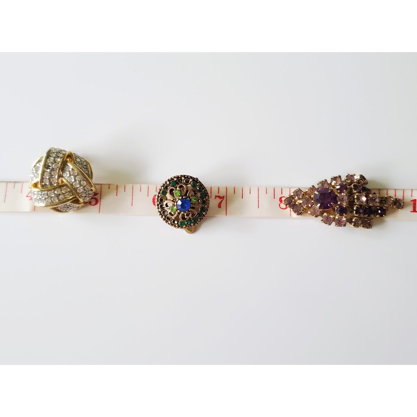 Vintage Lot of 3 Clip On Costume Earrings