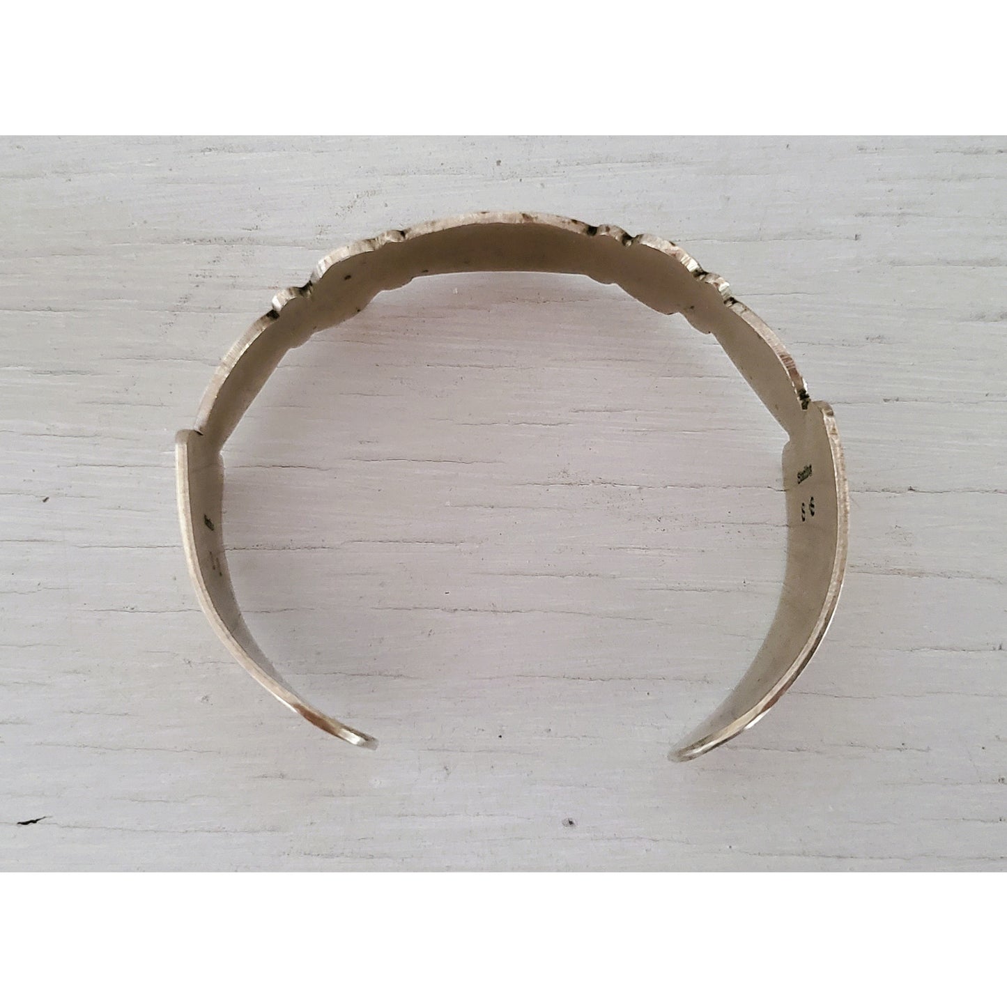 Sterling Silver and Brass Native American Bangle Bracelet