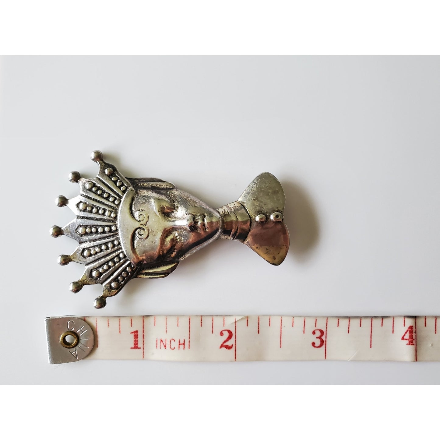 Vintage Egyptian Sterling Silver Queen Brooch
