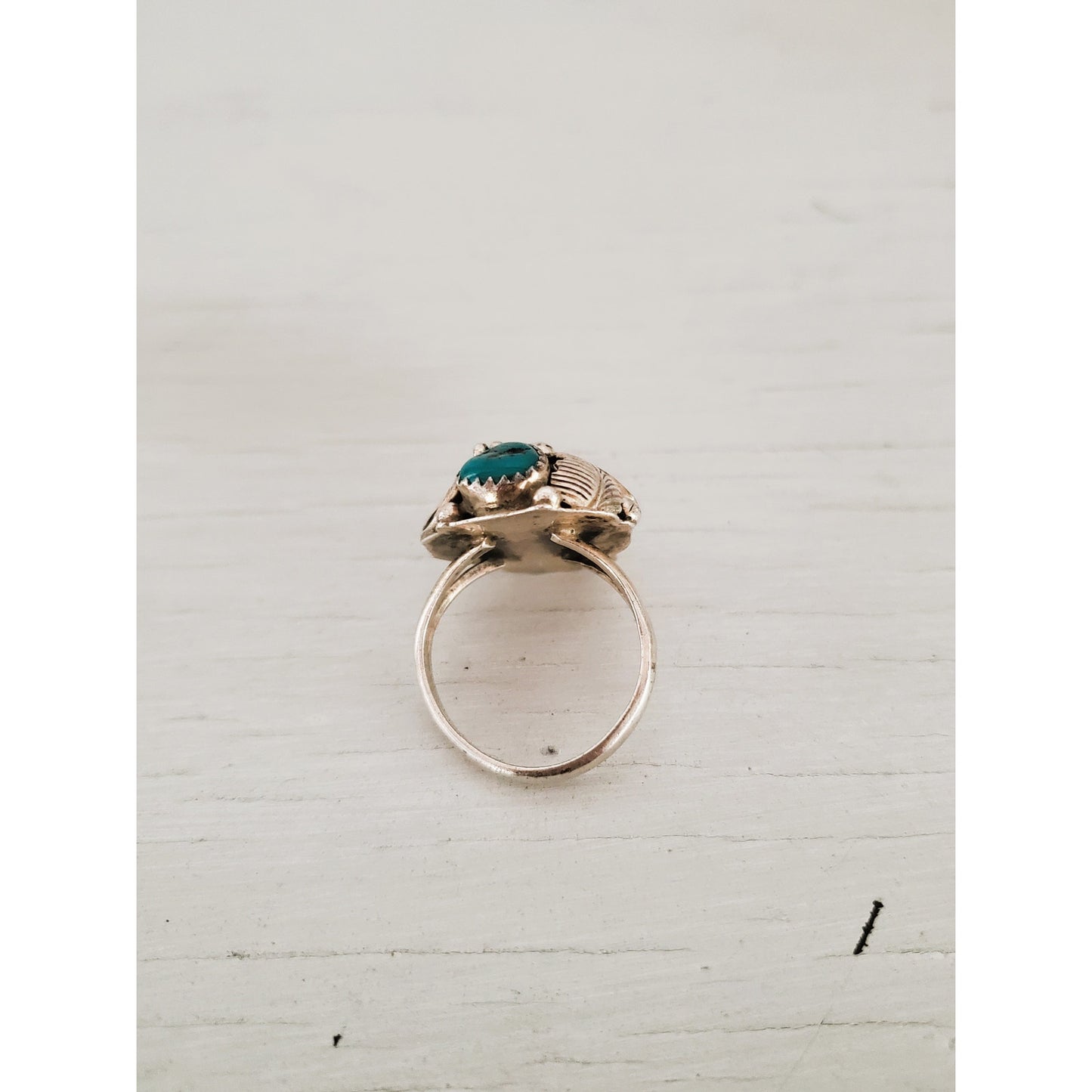 Vintage Turquoise and Sterling Silver Navajo Ring